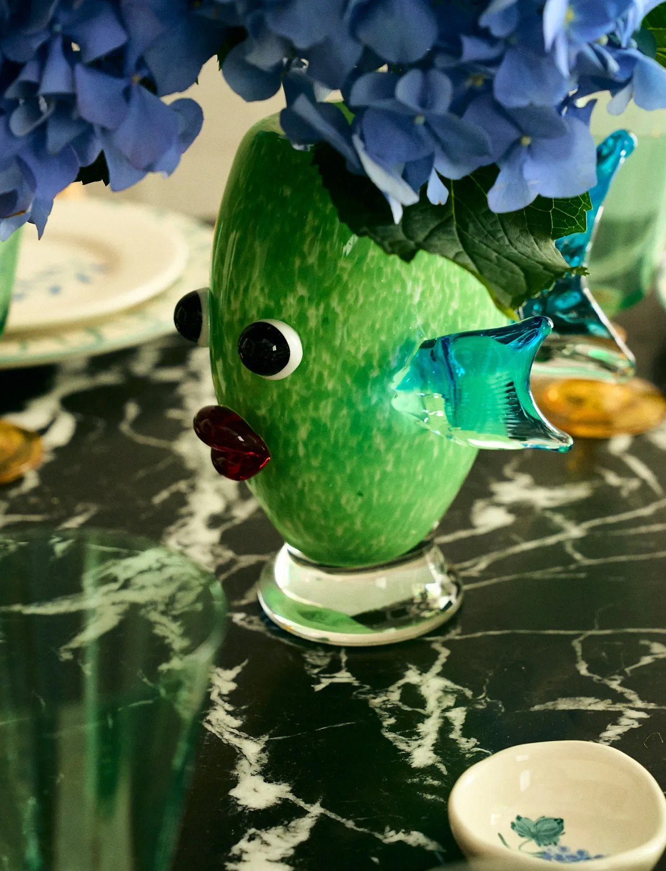 Anna + Nina Something Fishy Vase, One Size, Green, Vases > Other Vases, Unisex
