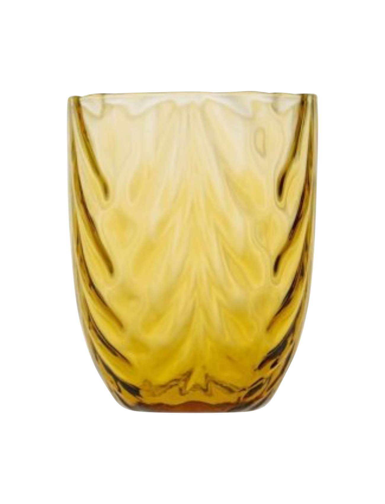 Wave Tumbler Home Tableware Glass Drinking Glass Yellow Anna Von Lipa