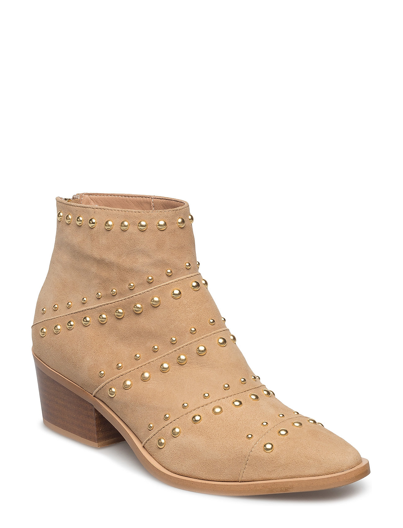 8919B Ankle Boots Met Hak Beige Apair apair kopen in de aanbieding