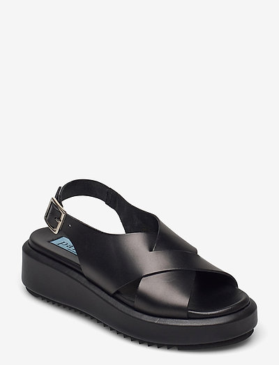 Chuncky sandal cross - flade sandaler - black