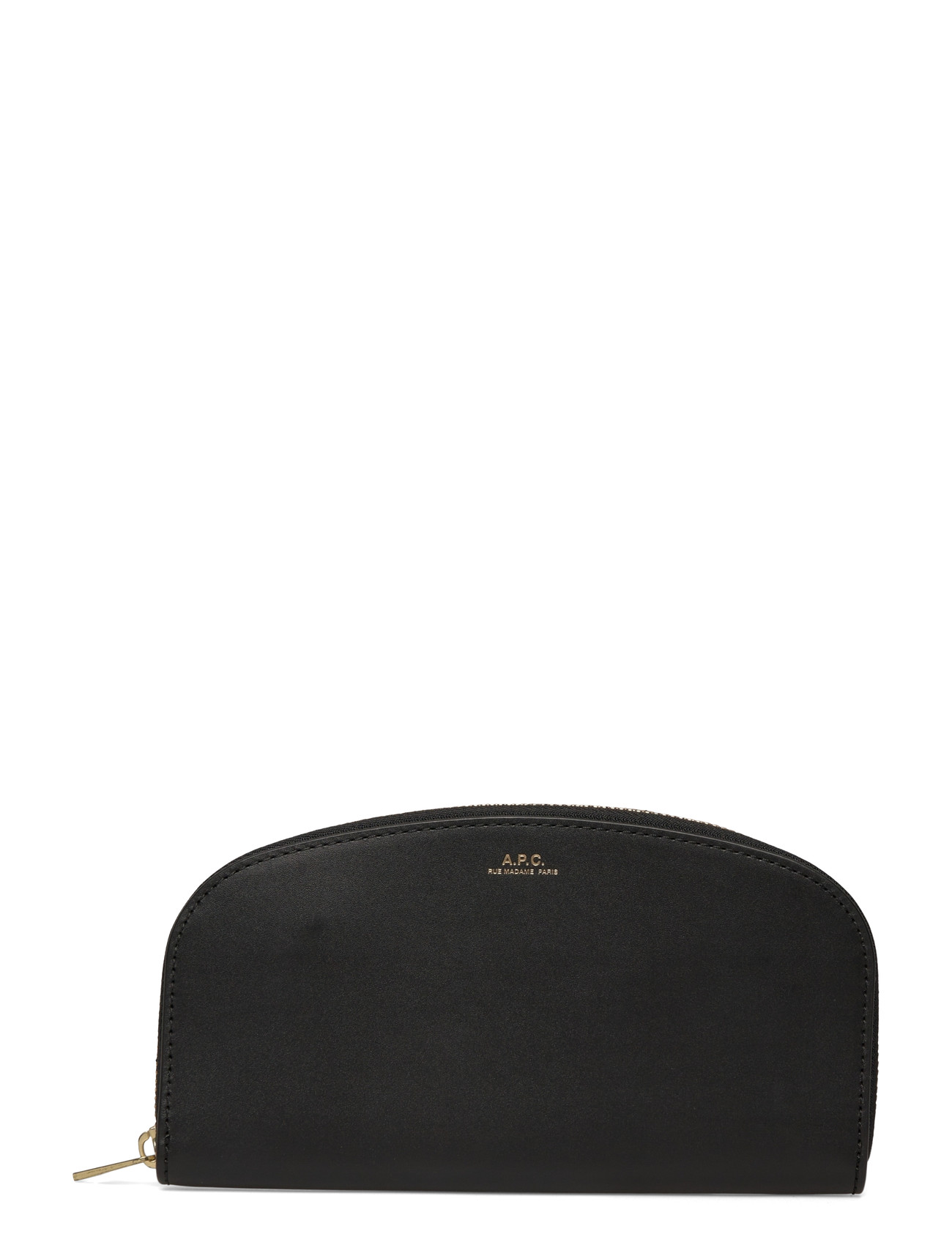 A.P.C. Portefeuille Demi-Lune, One Size, Black, Kortholdere & Punge > Punge, Dame
