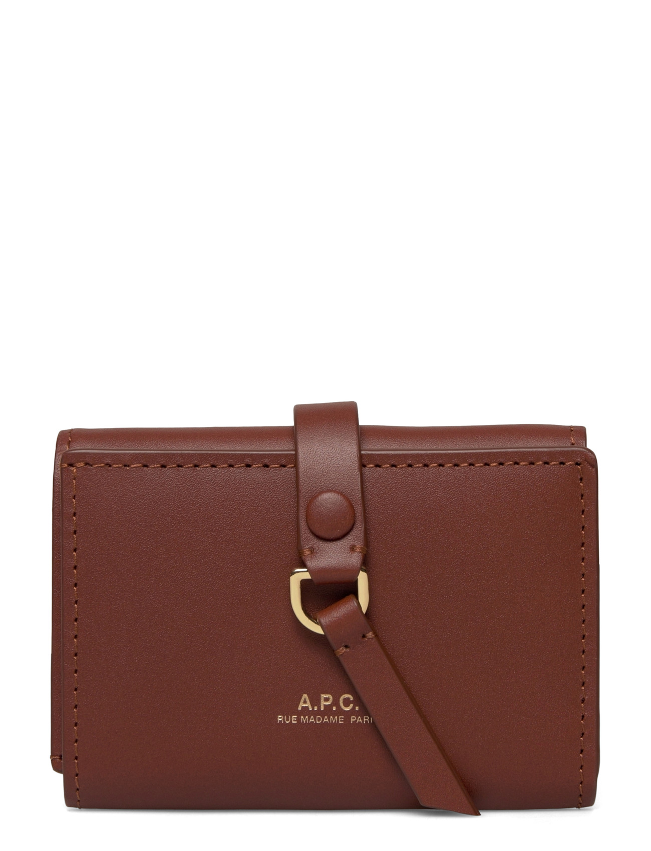 A.P.C. Trifold Noa, One Size, Brown, Kortholdere & Punge > Punge, Dame