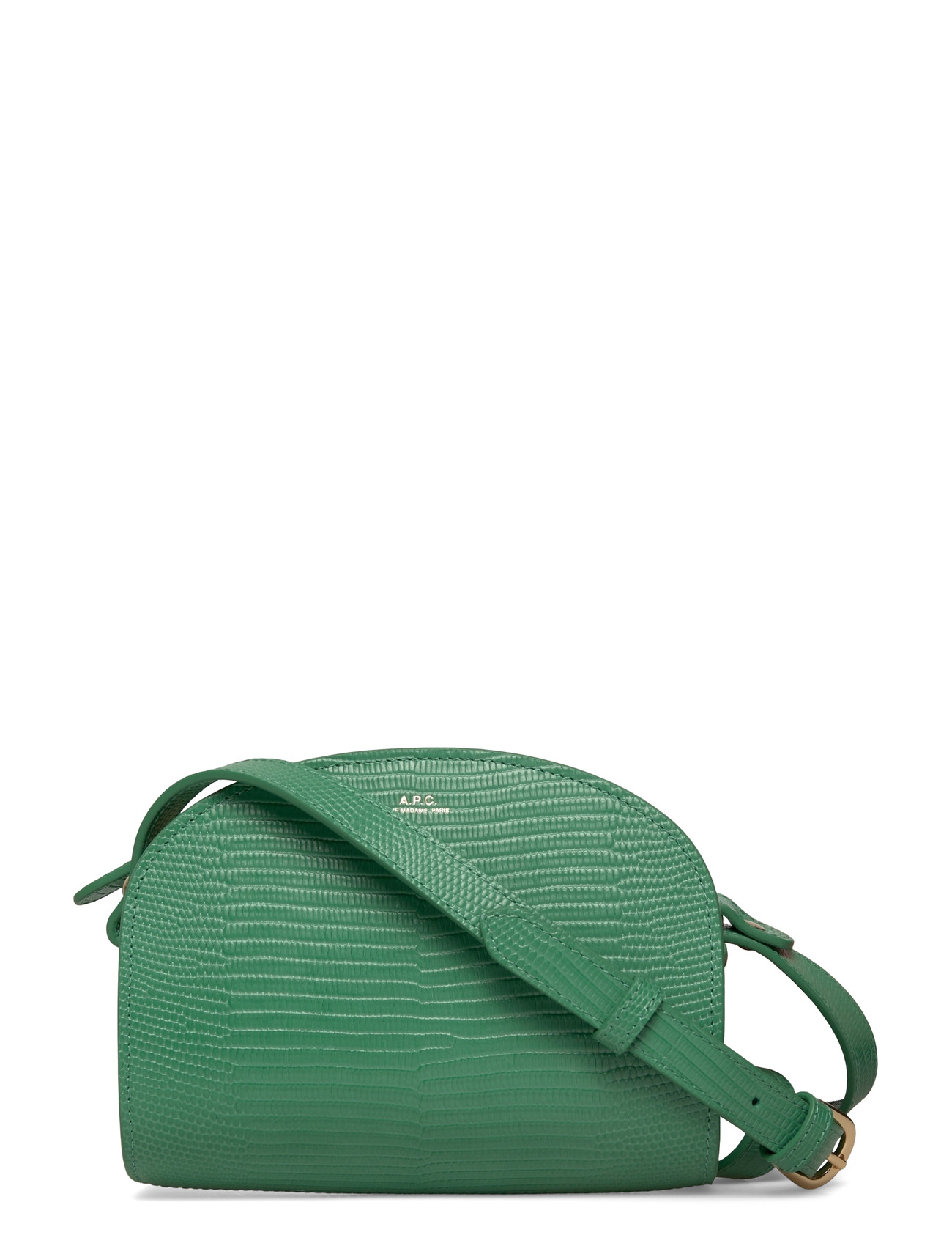 A.P.C. Sac Demi-Lune Mini, One Size, Green, Tasker > Crossbody-Tasker, Dame