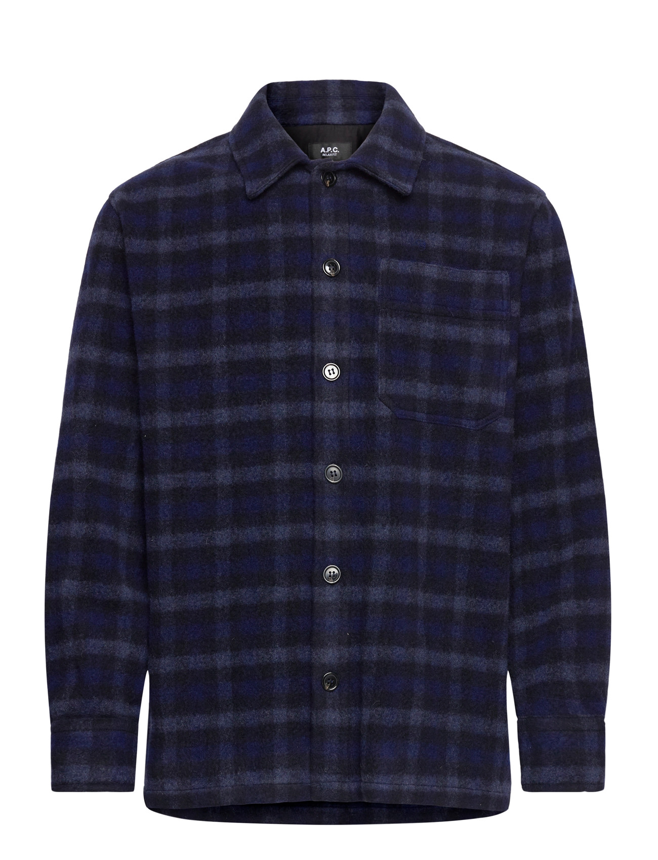 A.P.C. Overshirt Stanley, L, Navy, Jackets - Wool Jackets, Herre
