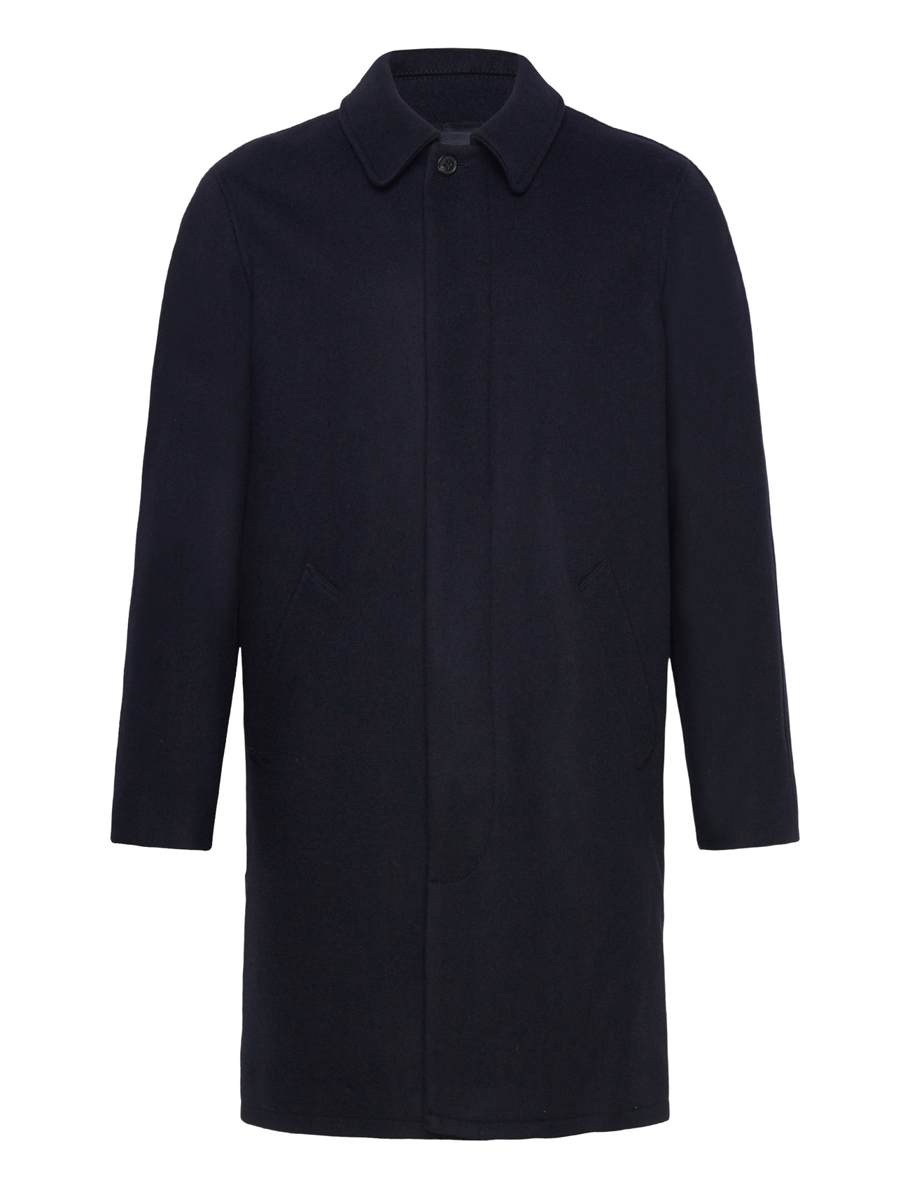 A.P.C. Coat Mac Auster, XL, Navy, Frakker > Uldfrakker, Herre