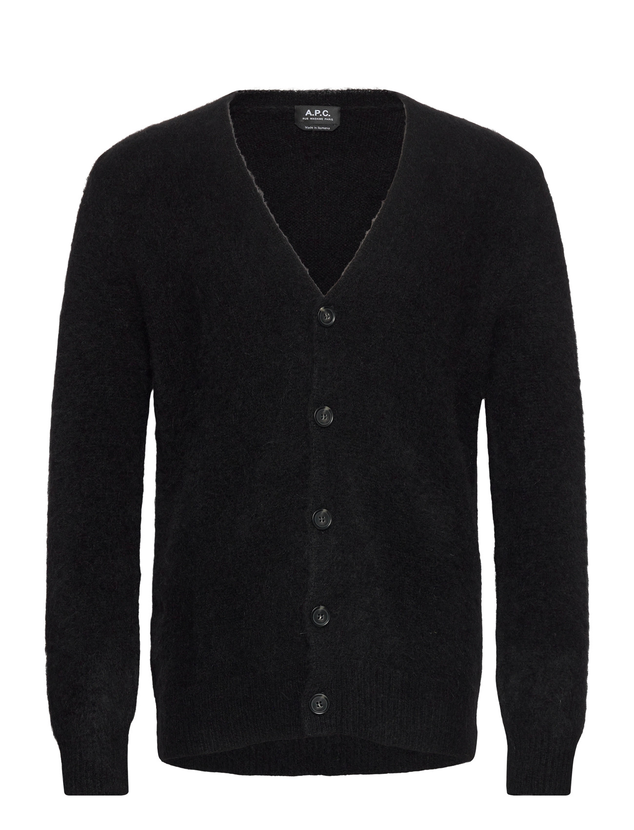 A.P.C. Cardigan Davis, M, Black, Strik > Cardigans, Herre