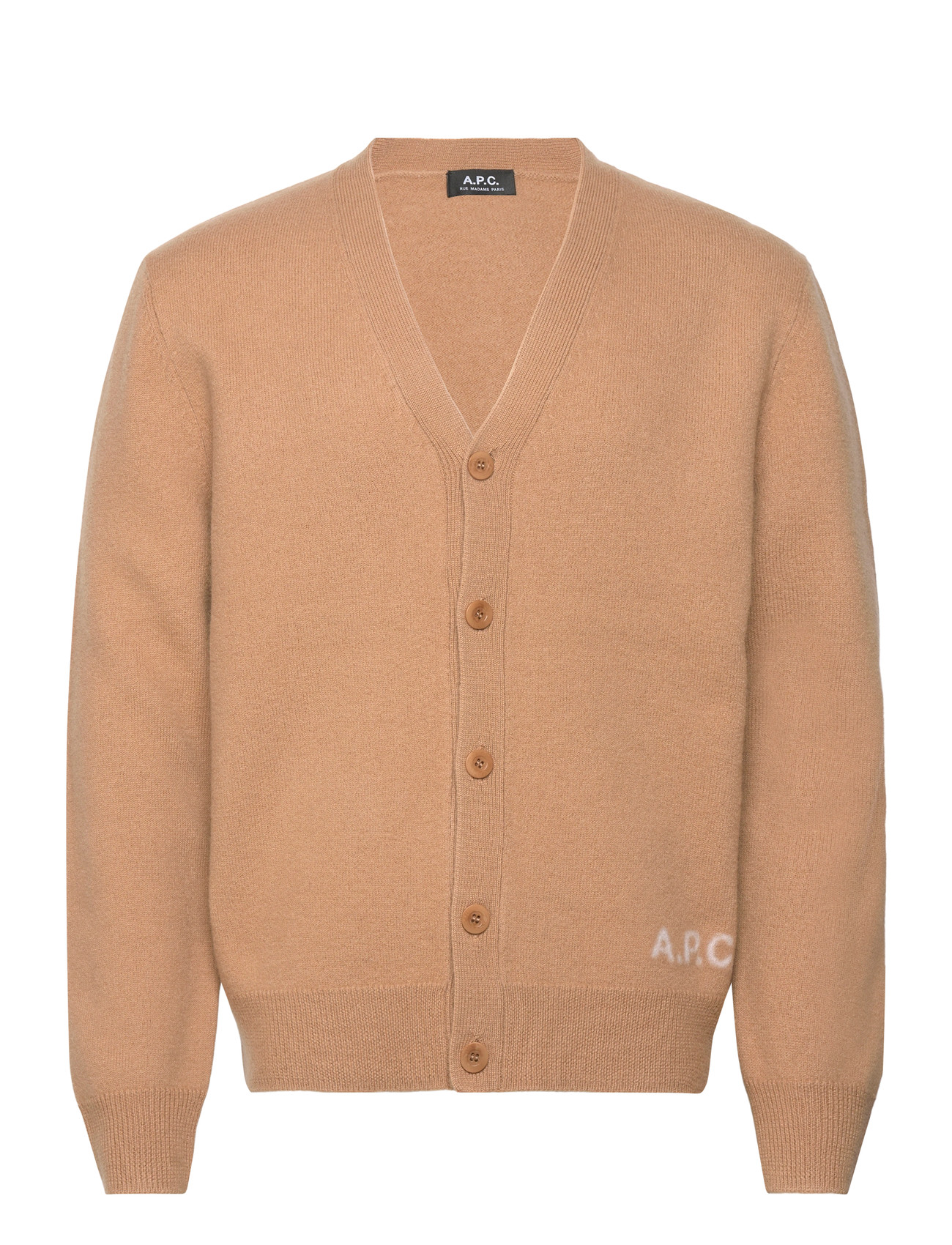A.P.C. Cardigan Kenny, L, Beige, Strik > Cardigans, Herre