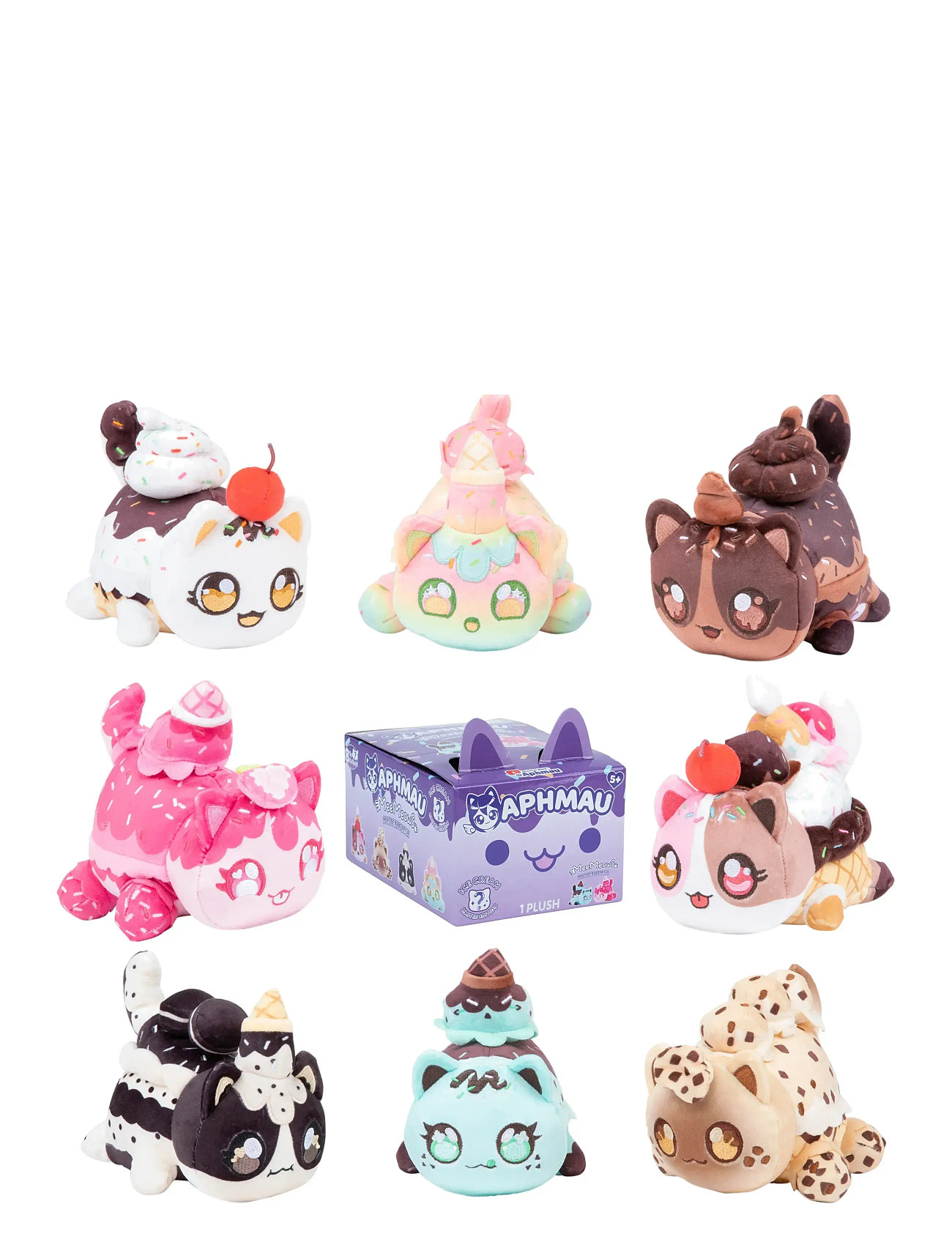 Aphmau Mystery Plush 15 Cm Ice Cream Asst. Toys Soft Toys Stuffed Animals Multi/patterned Aphmau