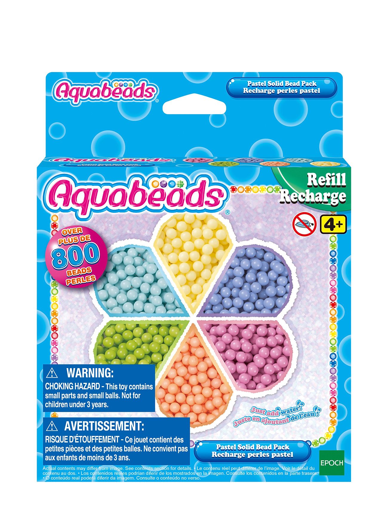 Pastel Solid Bead Pack Patterned Aquabeads