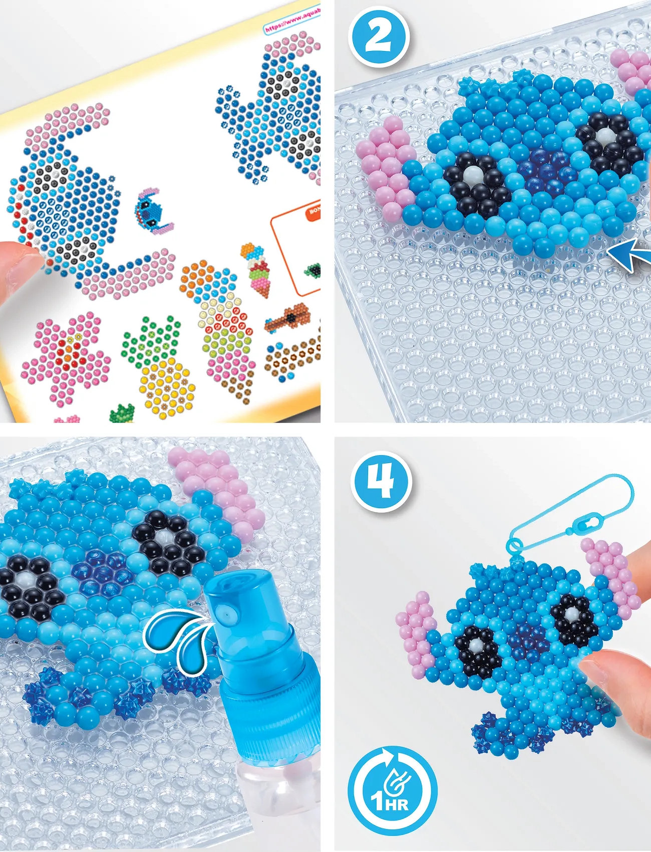 Aquabeads Stitch Keychain Craft Kit, One Size, Blue, Håndværk > Håndværkssæt, Børn