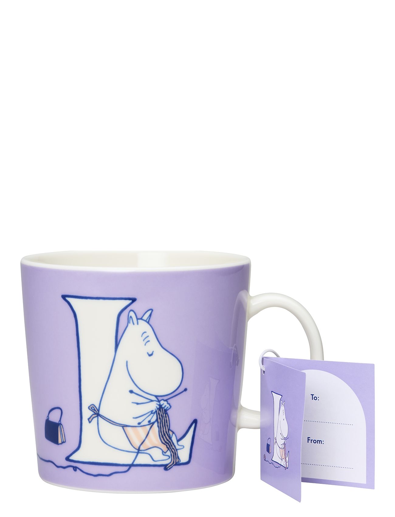 Moomin Mug 04L Abc L Home Tableware Cups & Mugs Coffee Cups Purple Arabia