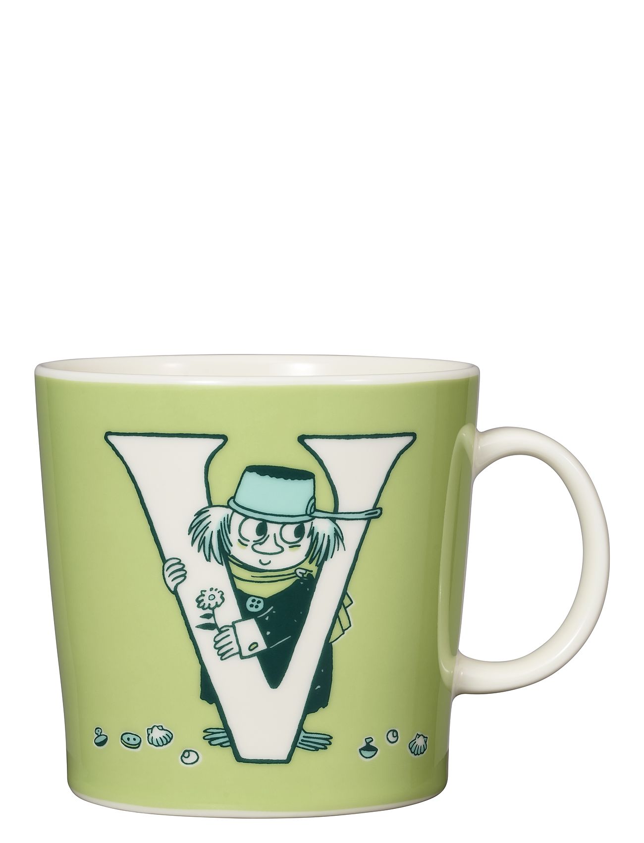Moomin Mug 04L Abc V Home Tableware Cups & Mugs Coffee Cups Green Arabia