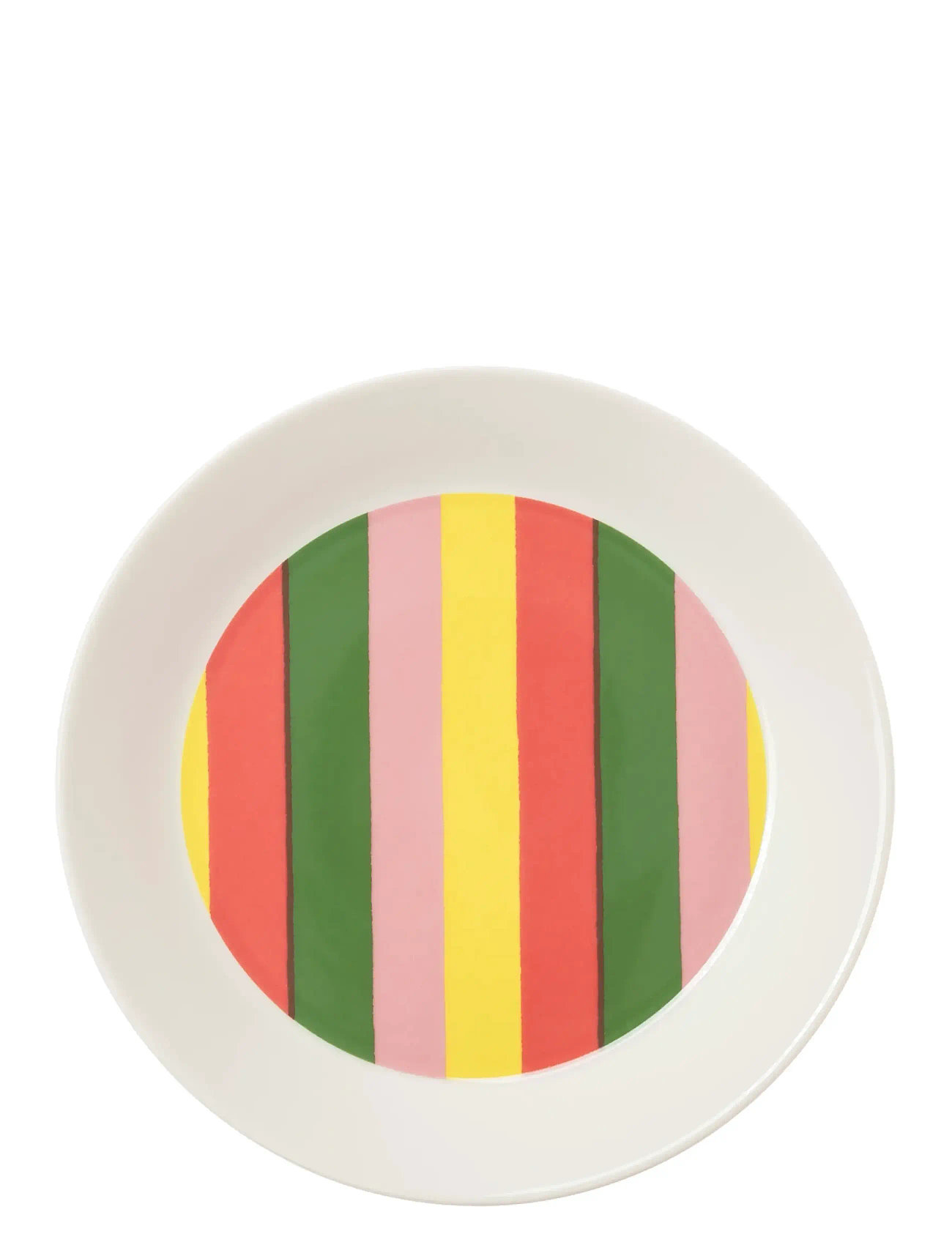 ARABIA Vuokko Plate 21Cm Pieni 4-Raita Weiß - Ø 21 CM - Unisex