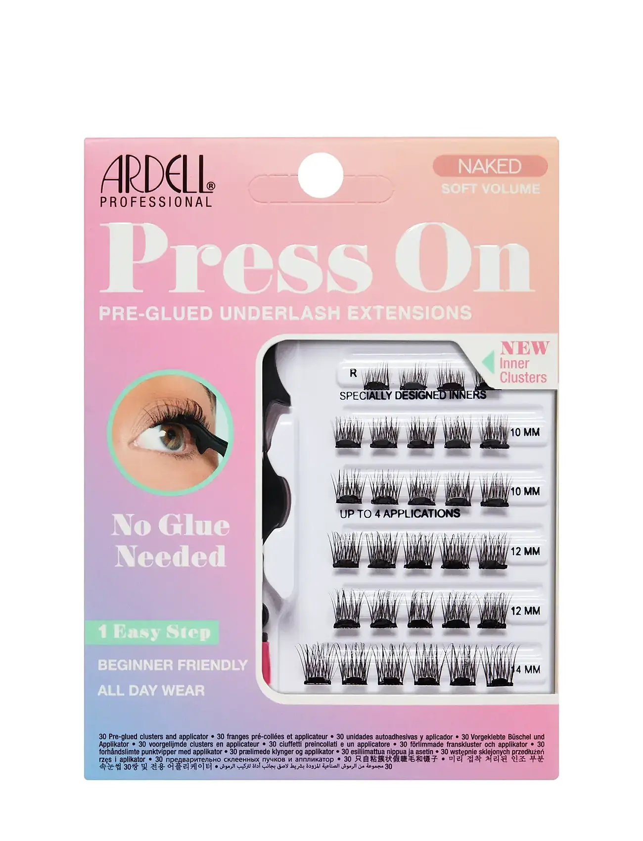 Ardell Naked Press On Underlash Extensions Soft Volume, One Size, Black, Øjne > Vipper, Dame
