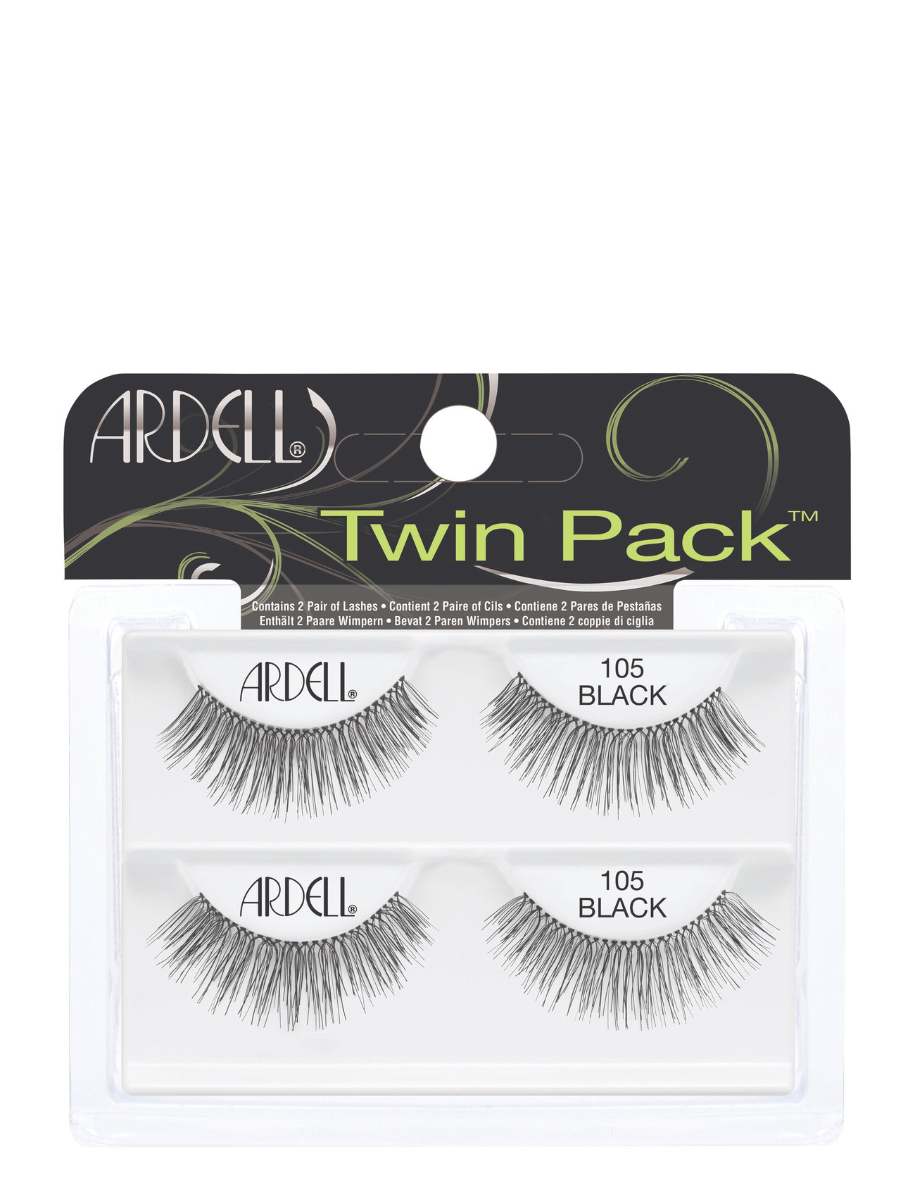 Ardell Lash 105 Twin Pack, One Size, Black, Øjne > Vipper, Dame