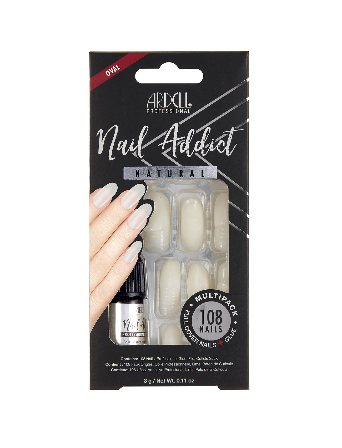 Nail Addict Natural Multipack Oval Beauty Women Nails Fake Nails Cream Ardell