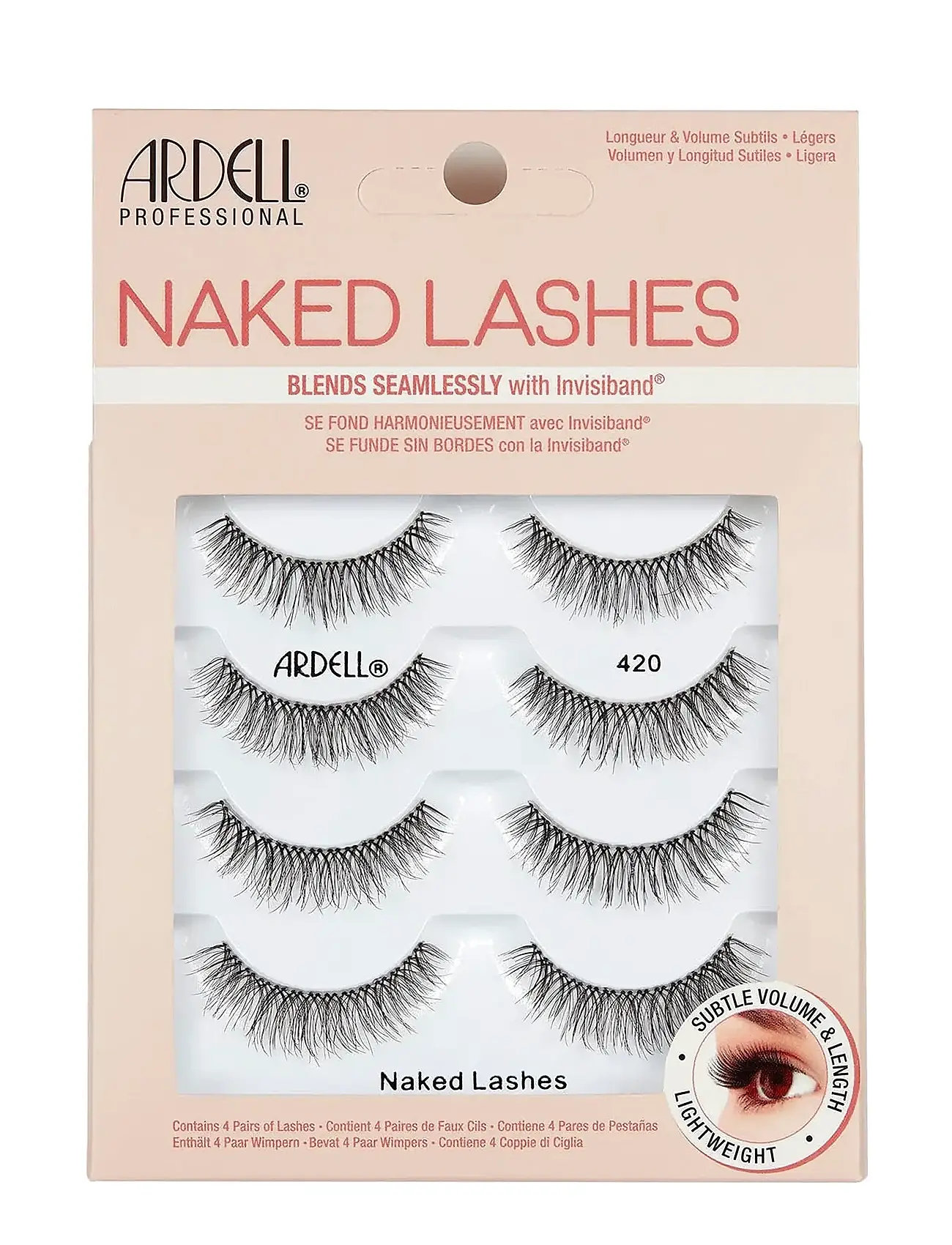 Ardell Naked Lashes 420 Multipack, One Size, Black, Øjne > Vipper, Dame