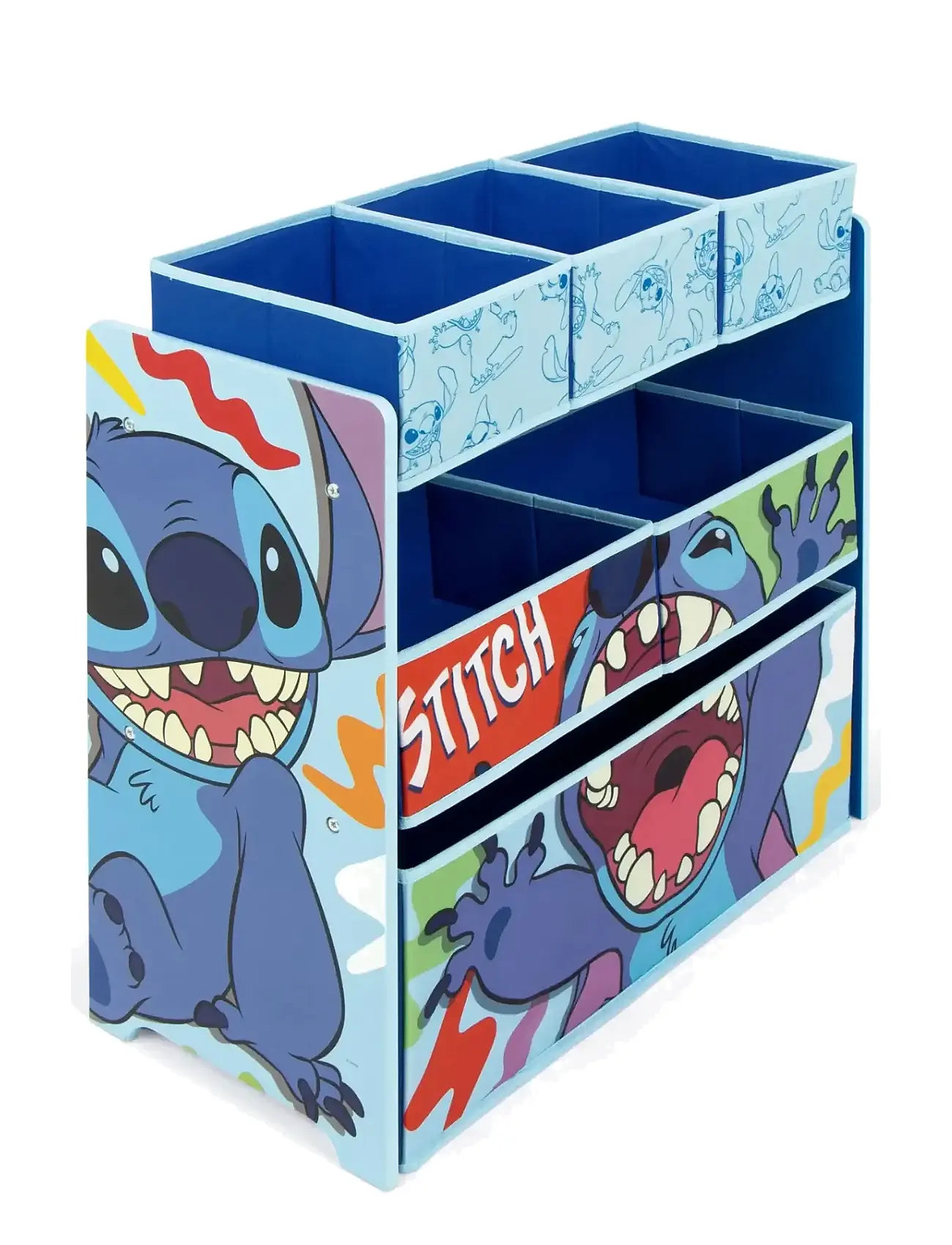 Lilo & Stitch Toy Organizer With 1+2+3 Bins, One Size, Blue, Opbevaring > Opbevaringskasser, Børn