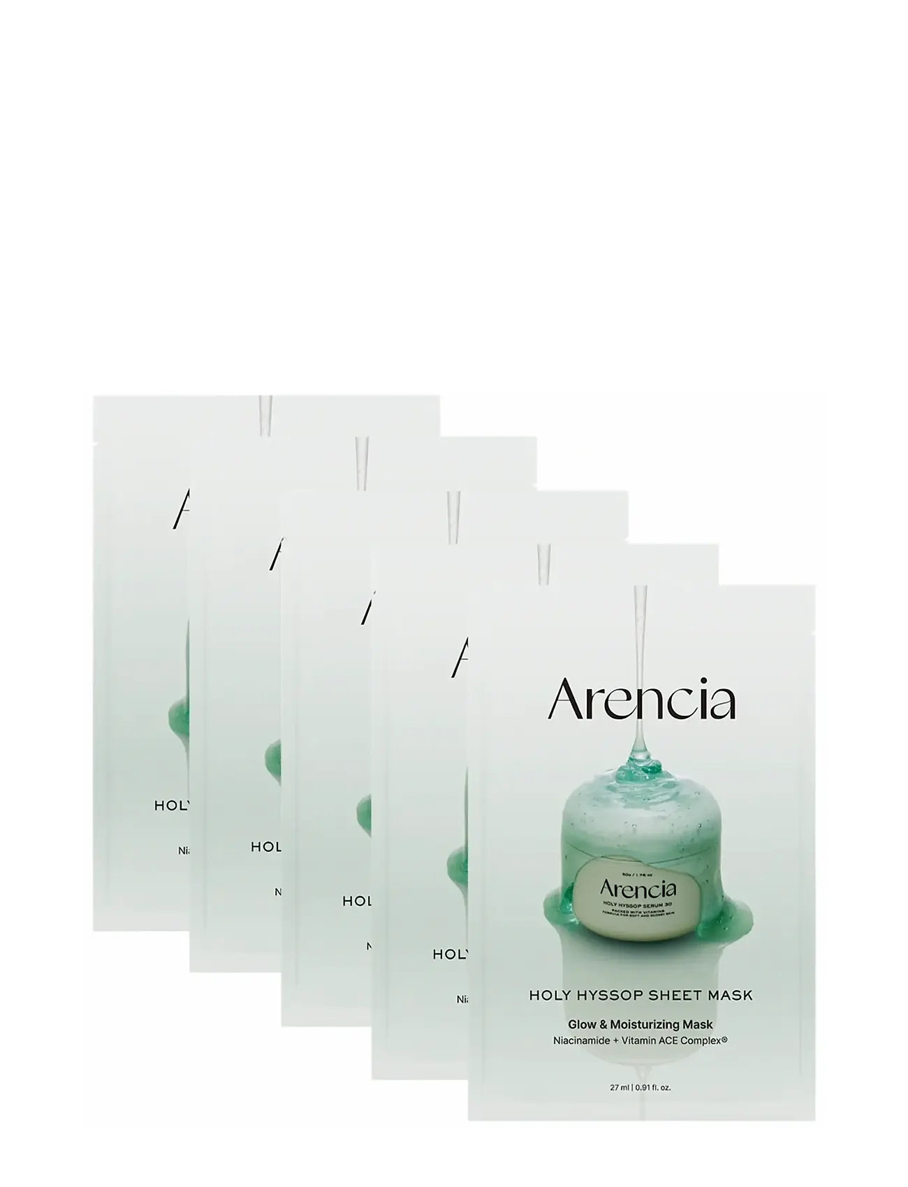 Arencia Arencia - Holy Hyssop Sheet Mask (5 Pcs.), 5 PCS, Nude, Masker > Sheetmask, Dame