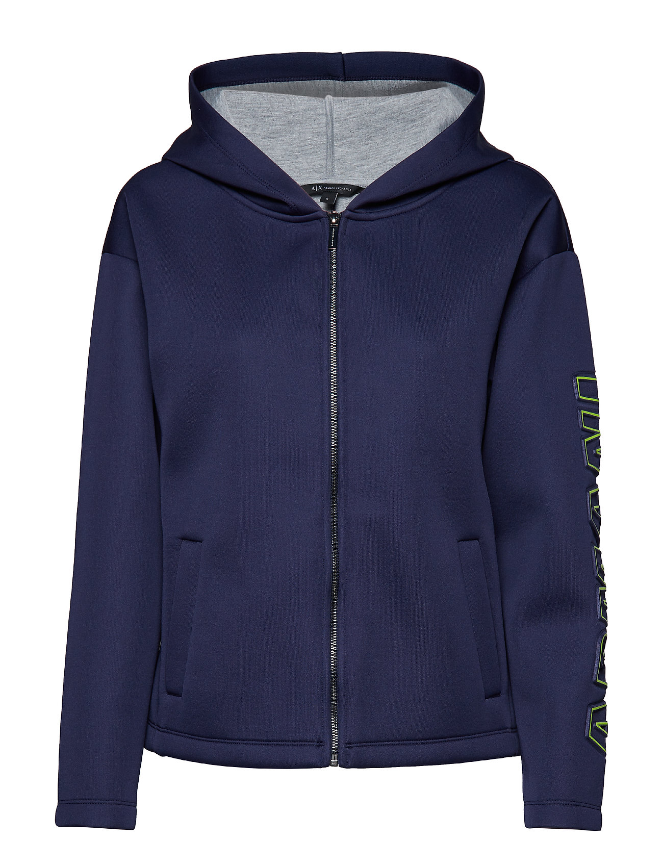 Woman Jersey Sweatshirt Hoodie Met Rits Blauw Armani Exchange armani exchange kopen in de aanbieding