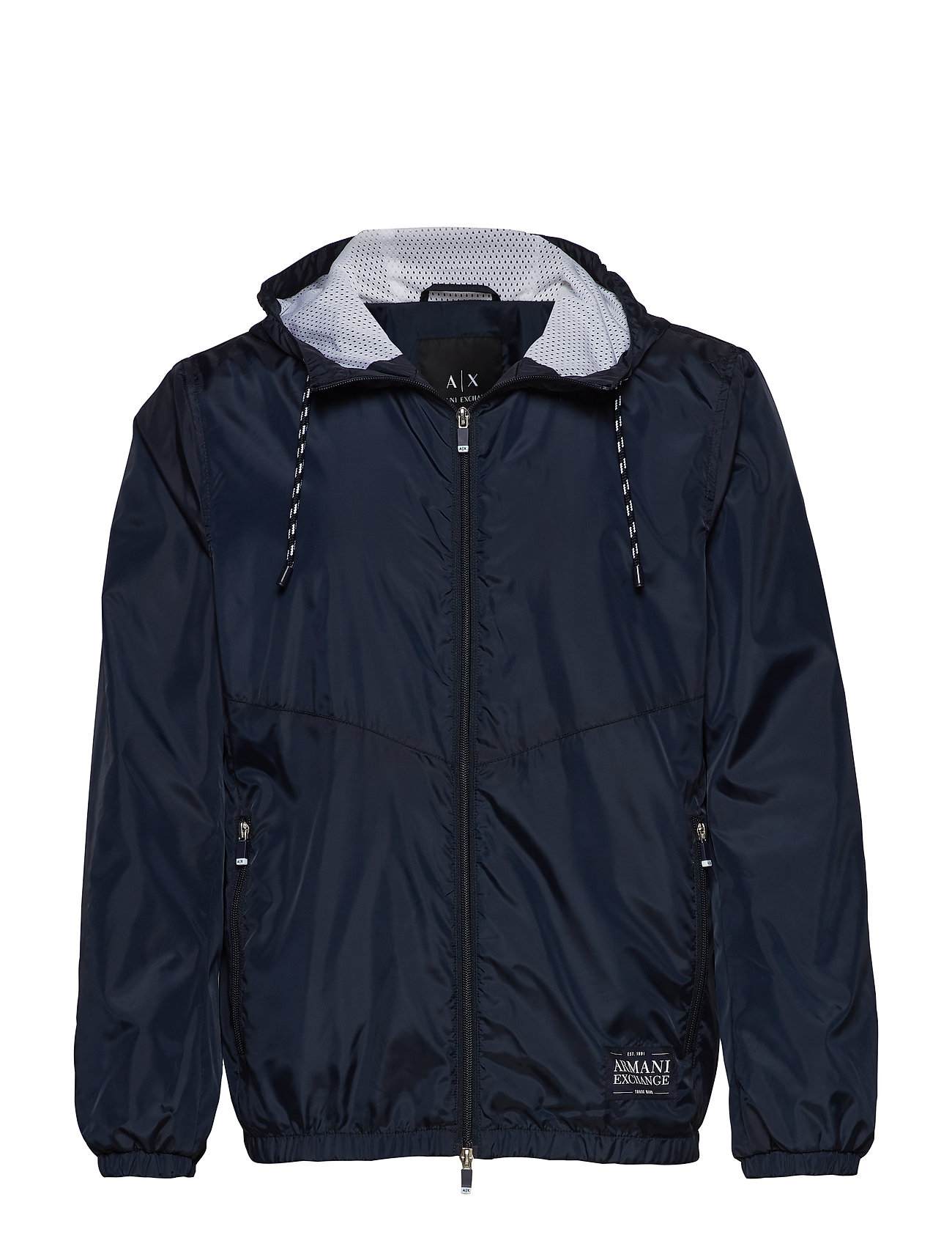 Man Woven Blouson Jacket Dun Jack Blauw Armani Exchange armani exchange kopen in de aanbieding