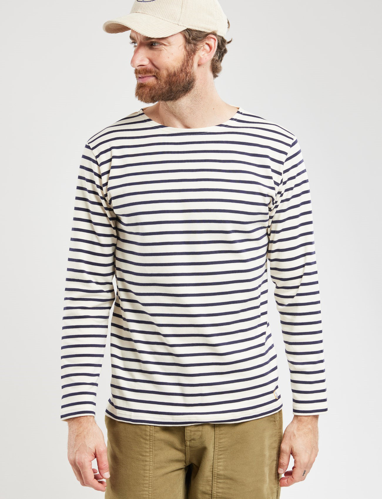 Armor Lux Breton Striped Shirt, 3XL, Brown, T-Shirts > Langærmede, Herre