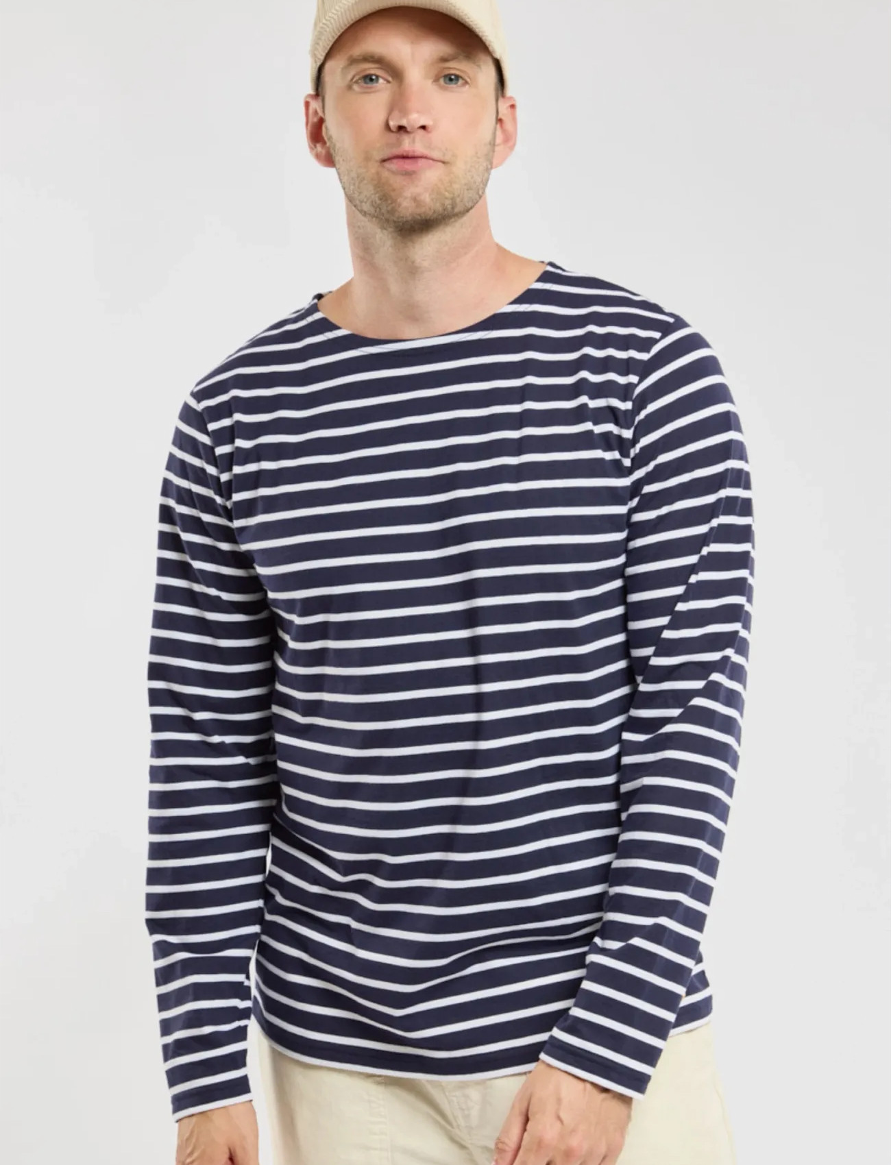 Armor Lux Heritage Plozévet Men's Striped Shirt, L, Navy, T-Shirts > Langærmede, Herre