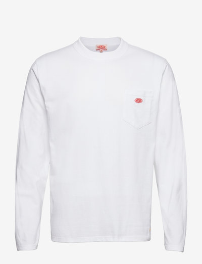 Basic Pocket T-Shirt Long Sleeve - ikdienas t-krekli - white