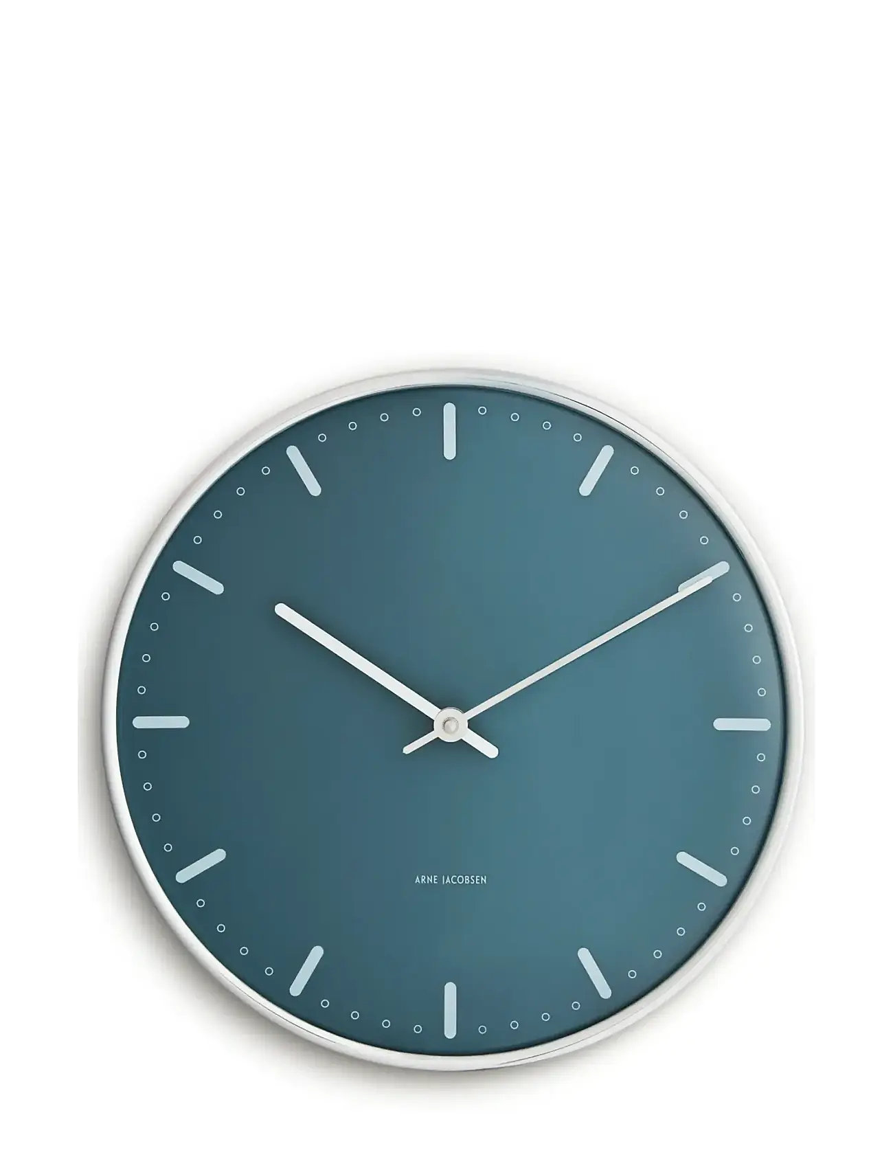Arne Jacobsen Clocks City Hall Vægur Ø29 cm Blå, Ø:29 cm, Blue, Ure > Vægure, Unisex