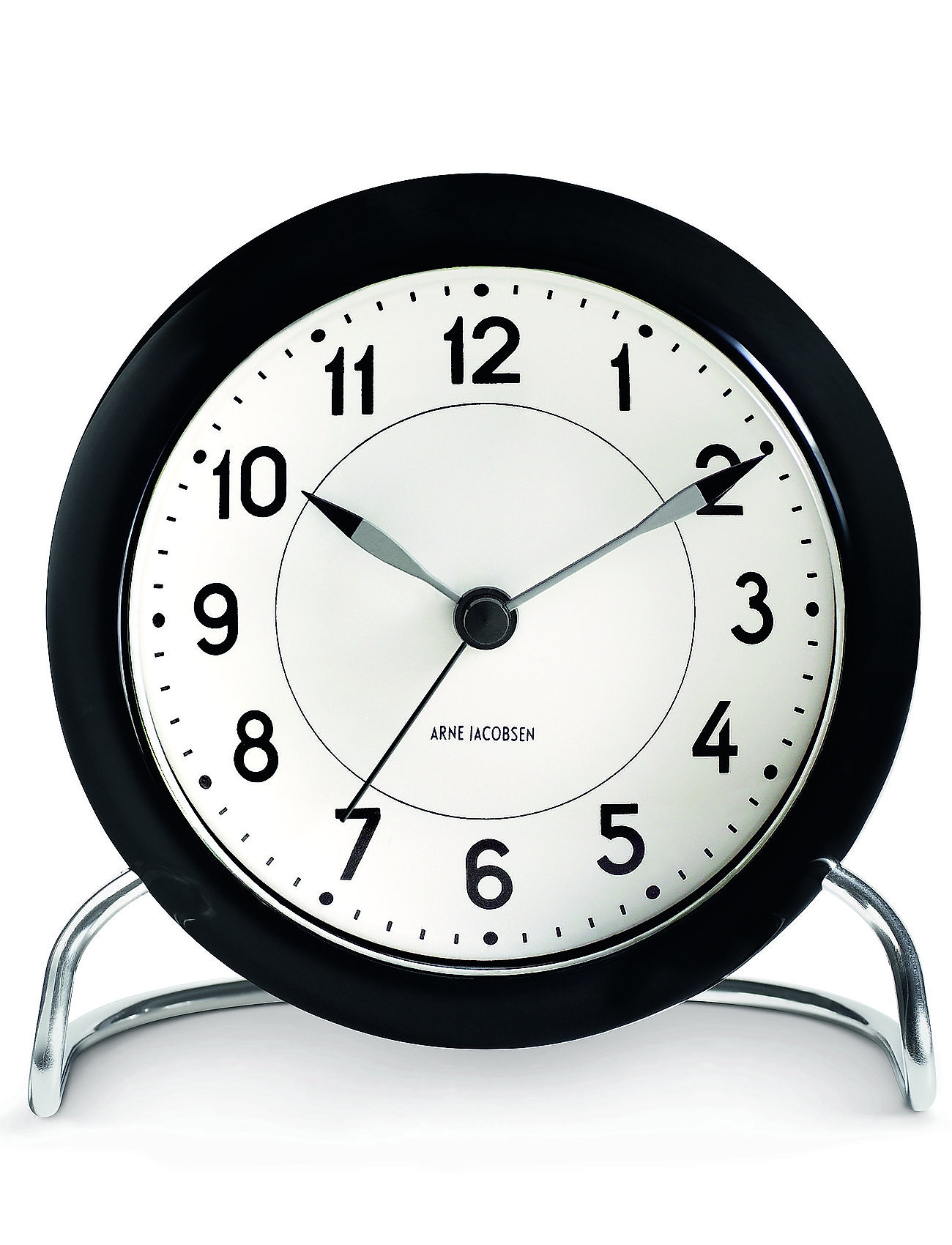 "Arne Jacobsen Clocks" "Station Bordur Ø11 Cm Home Decoration Watches Alarm Clocks Black Arne
