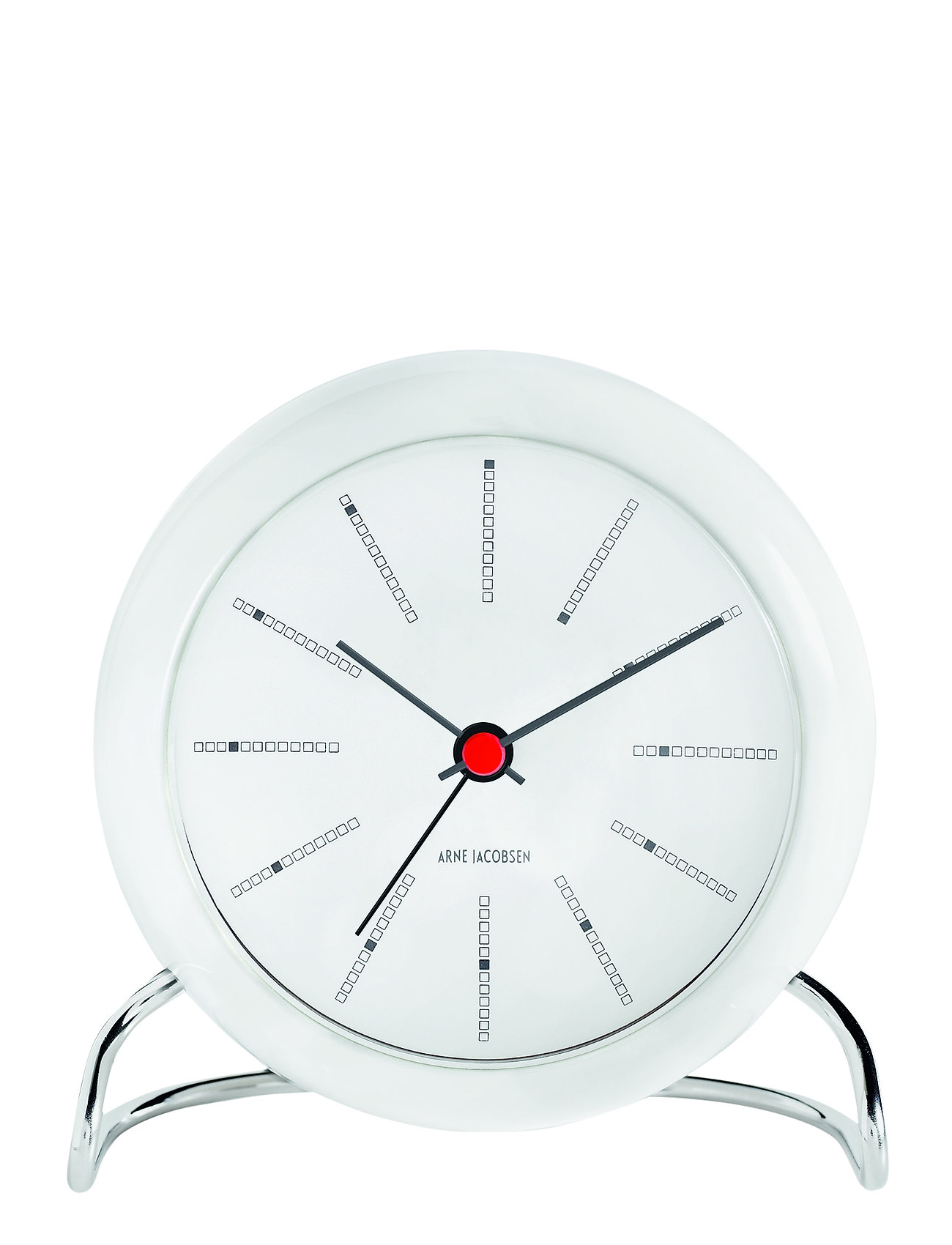 "Arne Jacobsen Clocks" "Bankers Bordur Ø11 Cm Home Decoration Watches Alarm Clocks White Arne