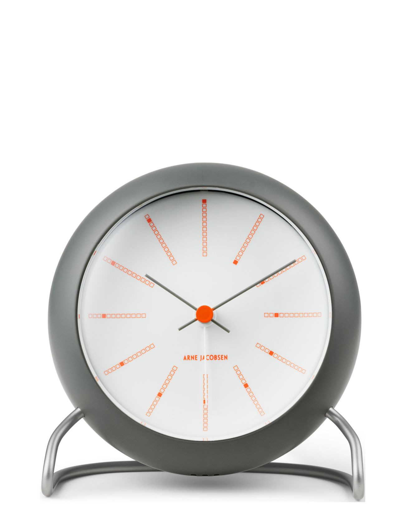 Bankers Bordur Ø11 Cm Home Decoration Watches Mantel & Table Clocks Grey Arne Jacobsen Clocks