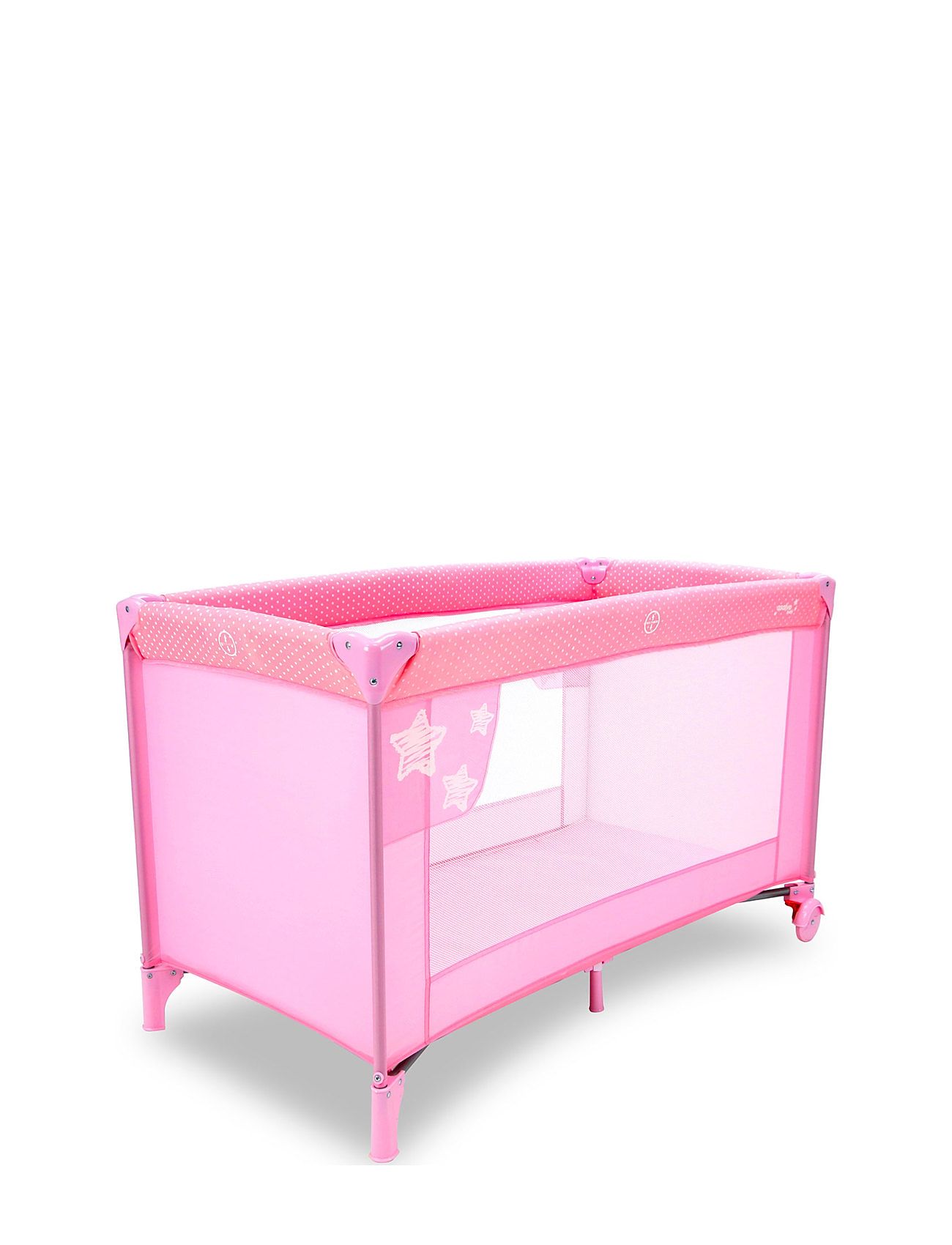 Asalvo Travel Cot Baleares Stars Pink Baby & Maternity Baby Sleep Baby Beds & Accessories Travel Beds Pink Asalvo
