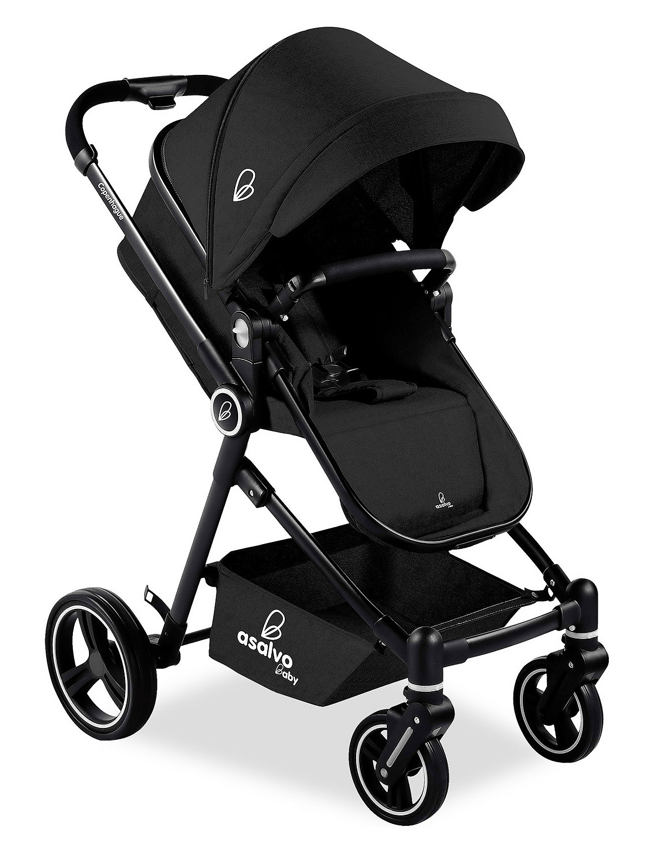 Asalvo Stroller Copenhaguen Black Baby & Maternity Strollers & Accessories Strollers Black Asalvo