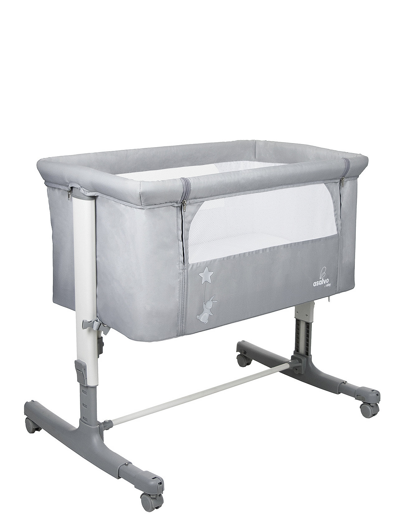Asalvo Bedside Crib Mini Calm, Grey Baby & Maternity Baby Sleep Baby Beds & Accessories Cribs Grey Asalvo