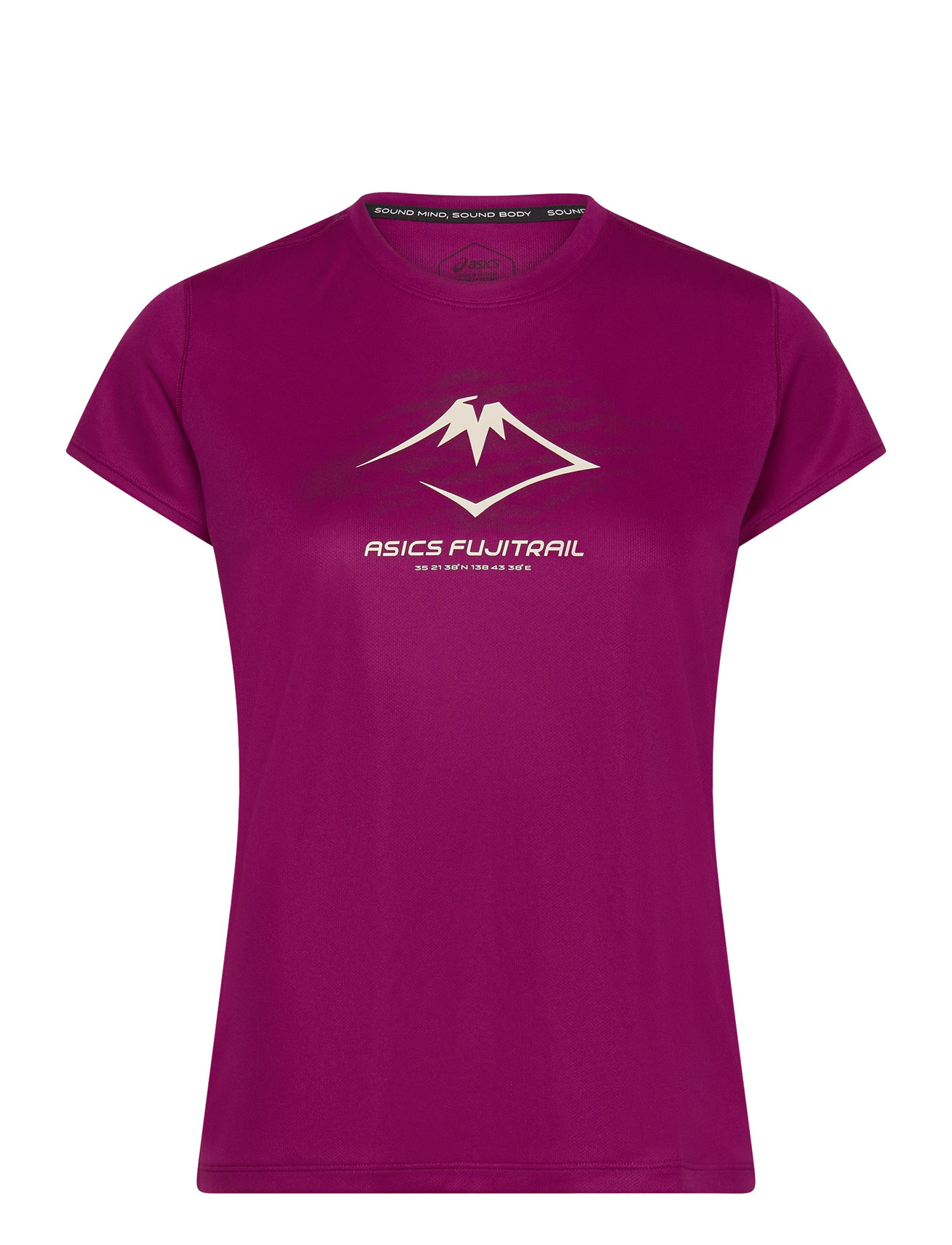 Fujitrail Logo Ss Top Burgundy Asics