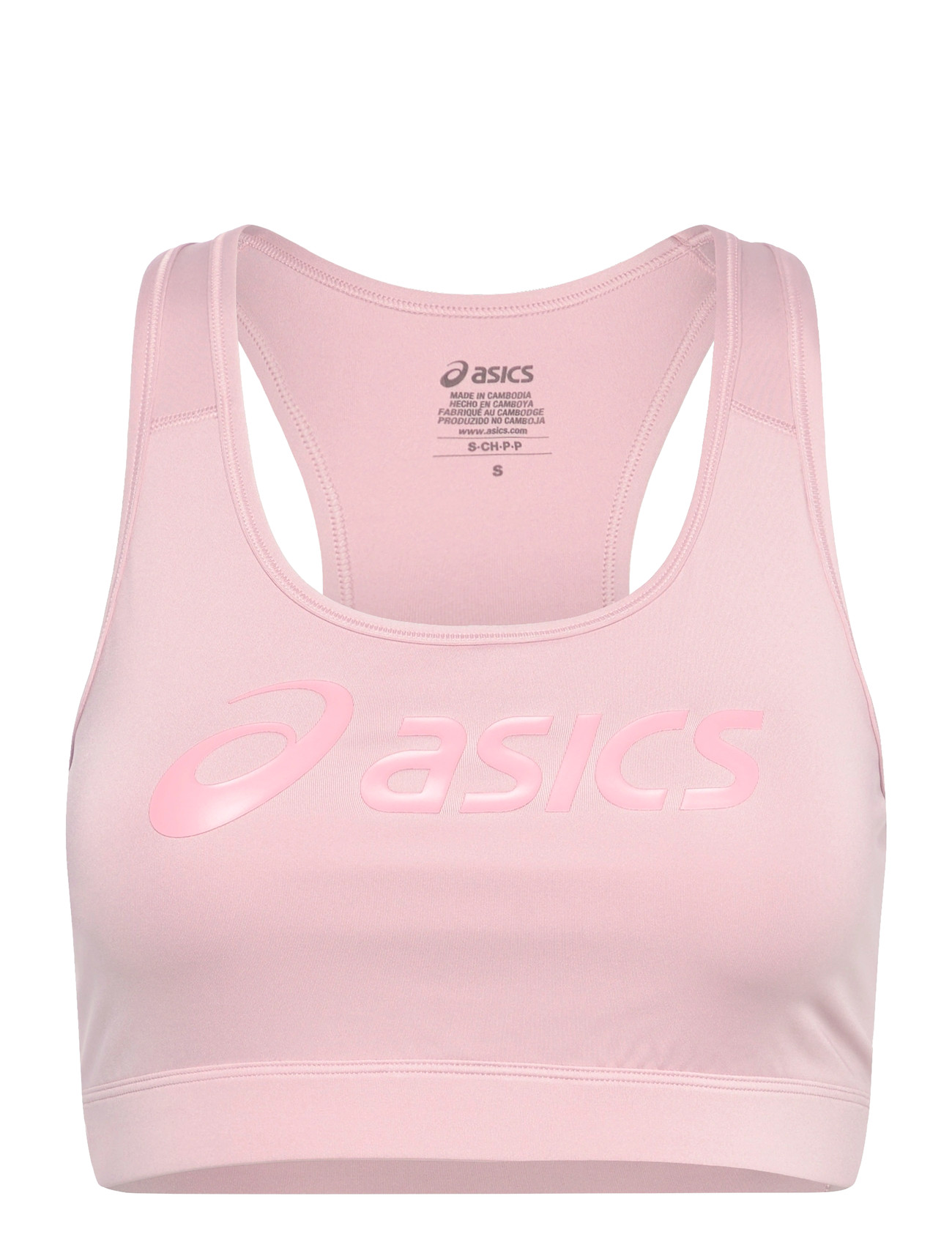 Asics Essential Asics Logo Padless Bra, L, Pink, Sport Clothing > Sport Bras - All, Dame