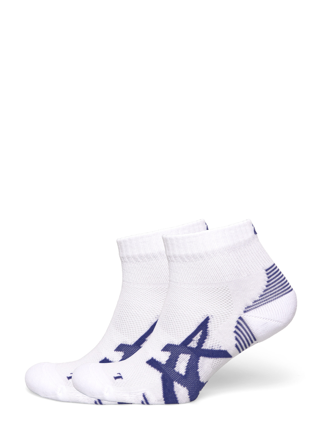 Asics 2 Pack Cushioned Run Quarter Sock, L, White, Sport Clothing > Sport Socks, Dame