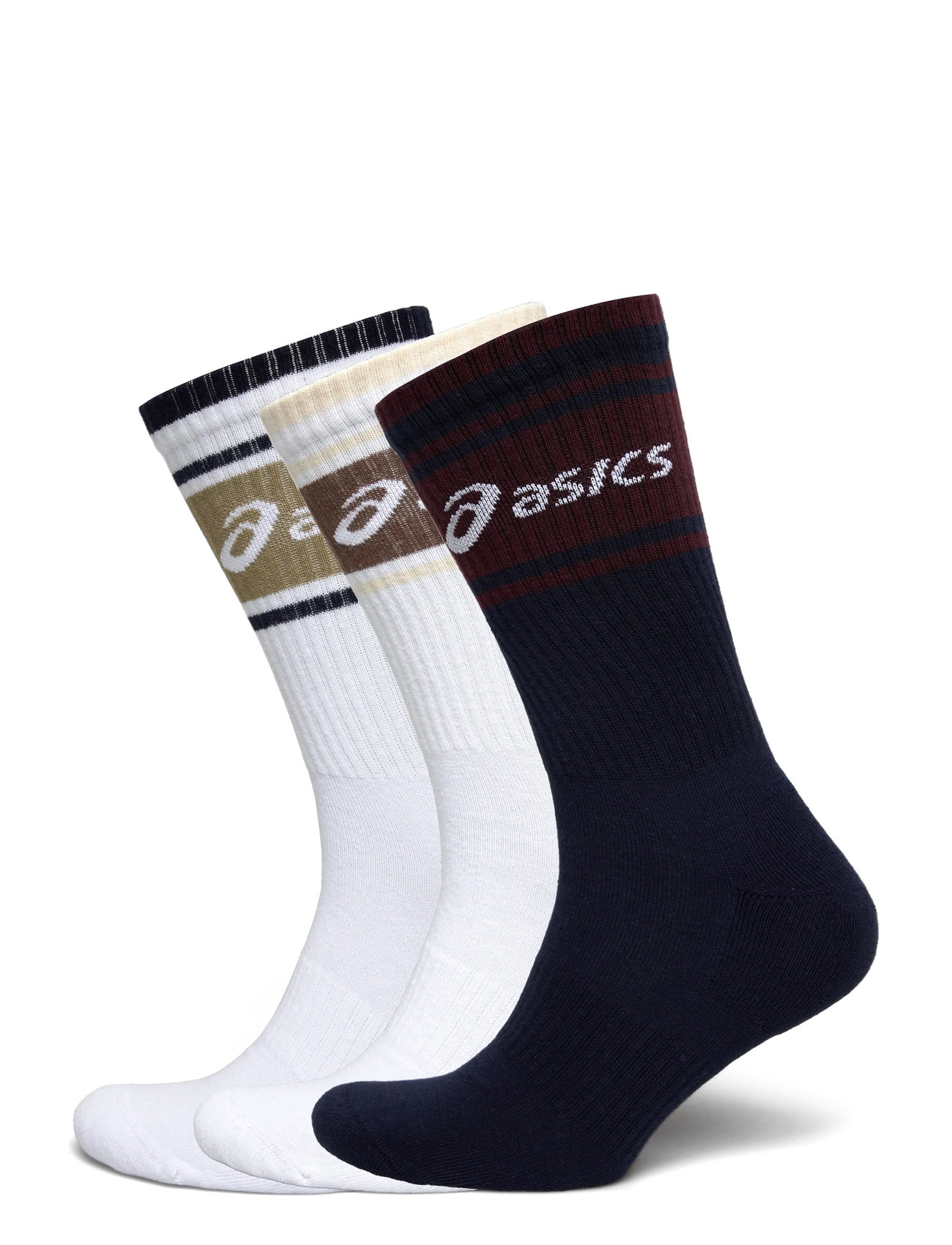 Asics 3 Pack Asics Logo Crew Sock, 43-46, Multi/patterned, Sokker > Almindelige Sokker, Dame