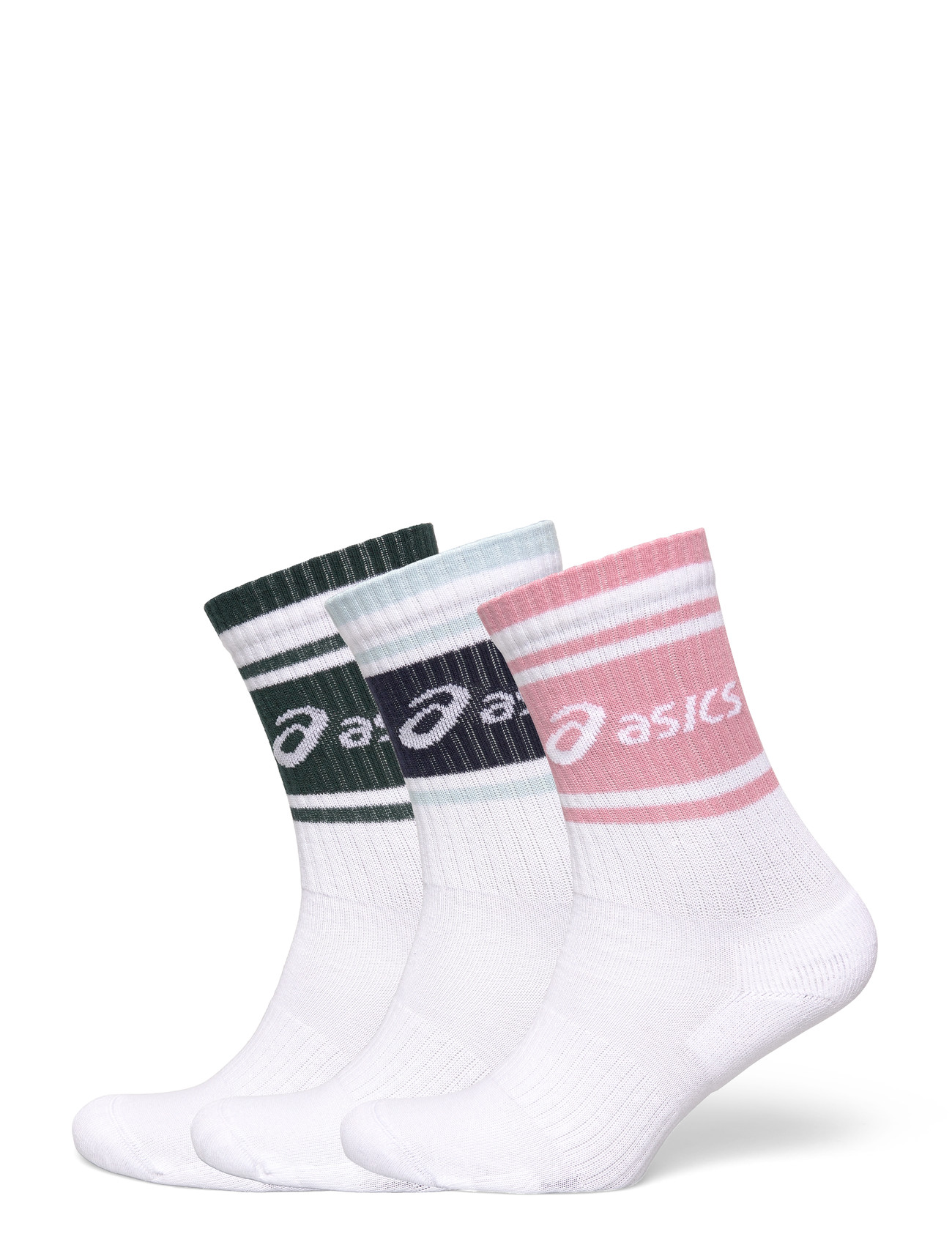 Asics 3 Pack Asics Logo Crew Sock, L, White, Sport Clothing > Sport Socks, Dame