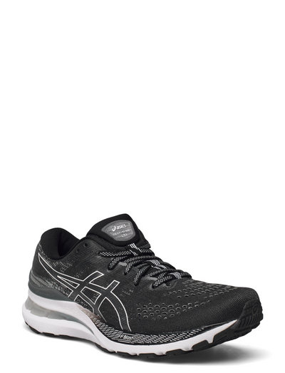 asics black running trainers