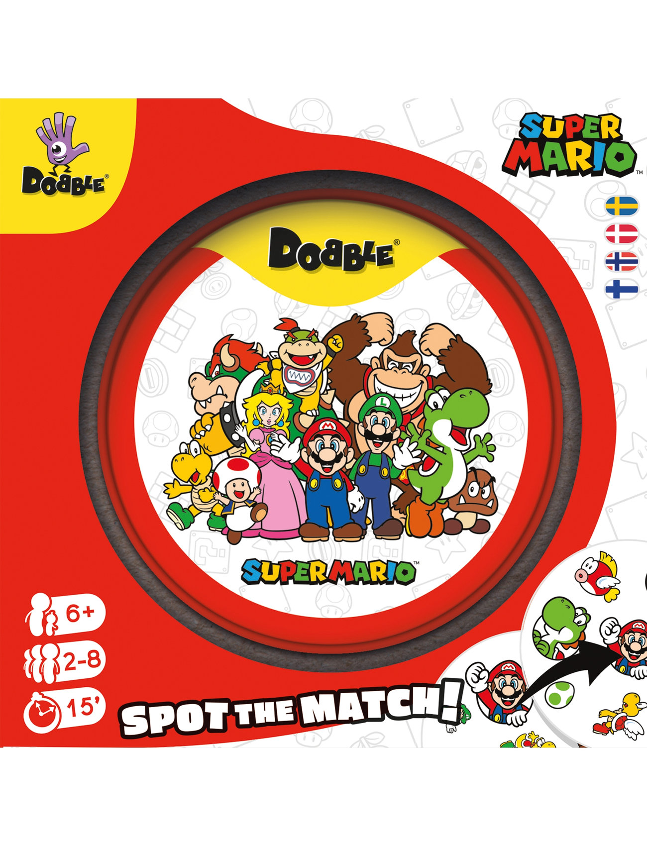 Dobble Super Mario Toys Puzzles And Games Games Board Games Multi/patterned Asmodee