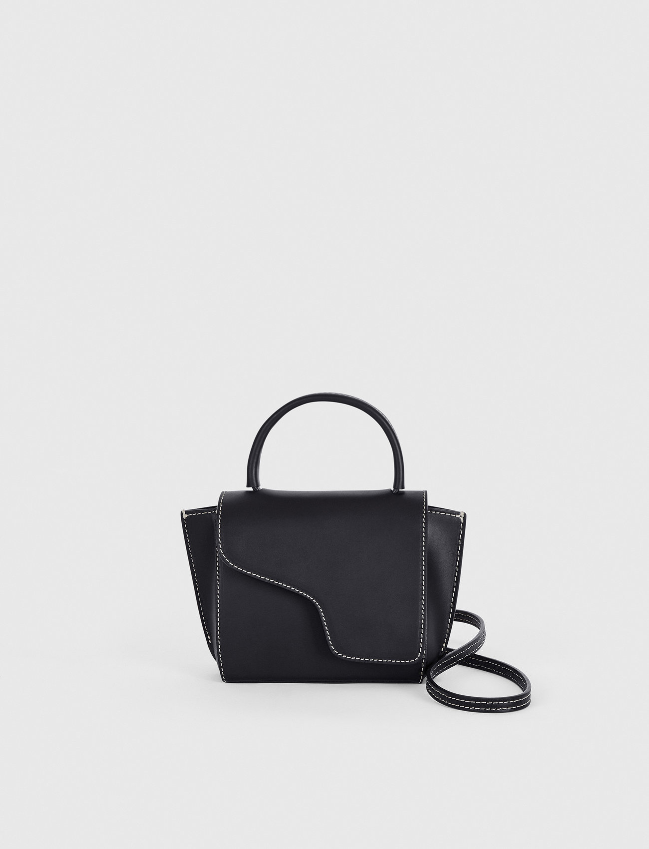 ATP Atelier Montalcino Black/contrast Stitch Vacchetta - Shoulder bags ...