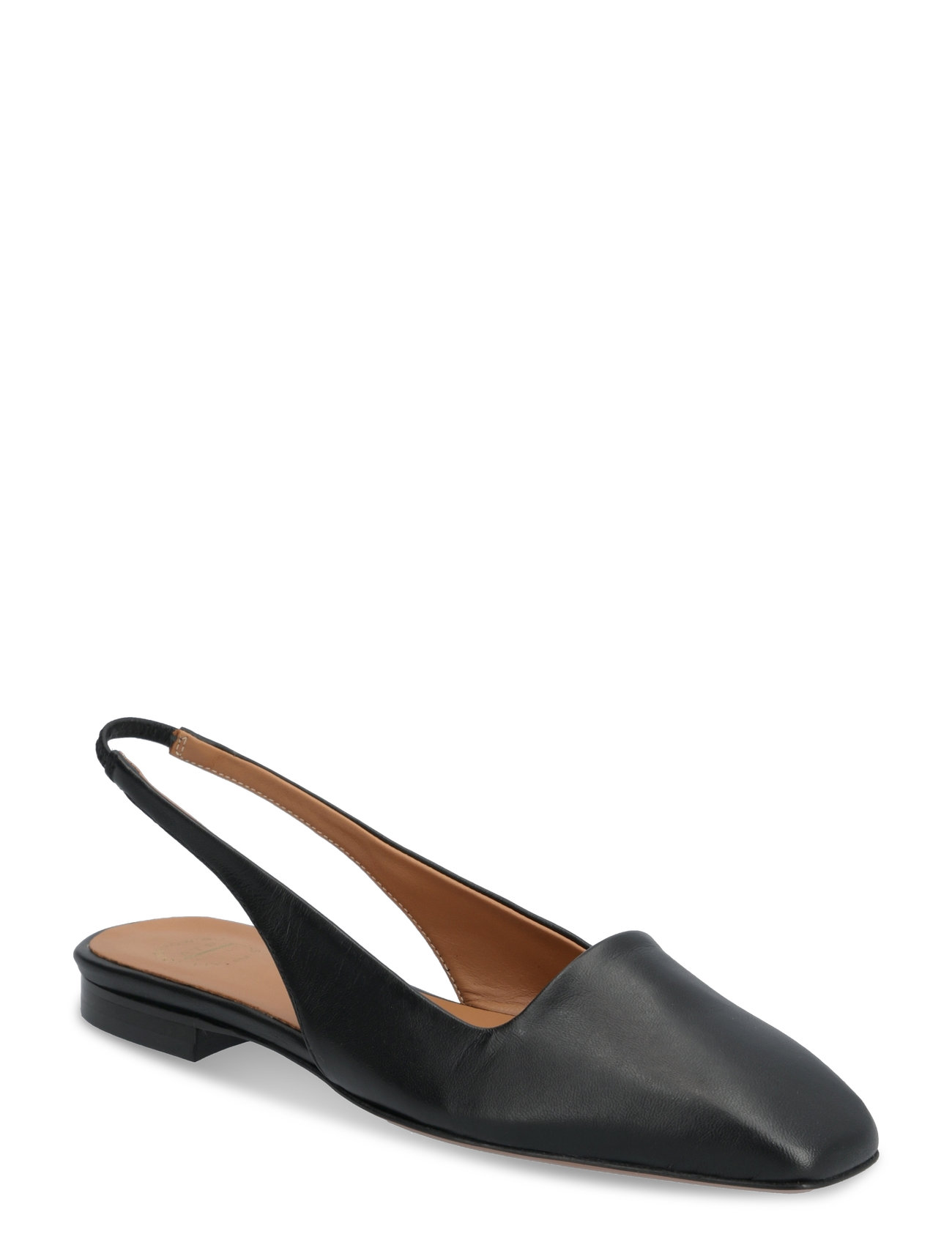 Plesio Black Nappa Shoes Slingbacks Flat Slingbacks Black ATP Atelier