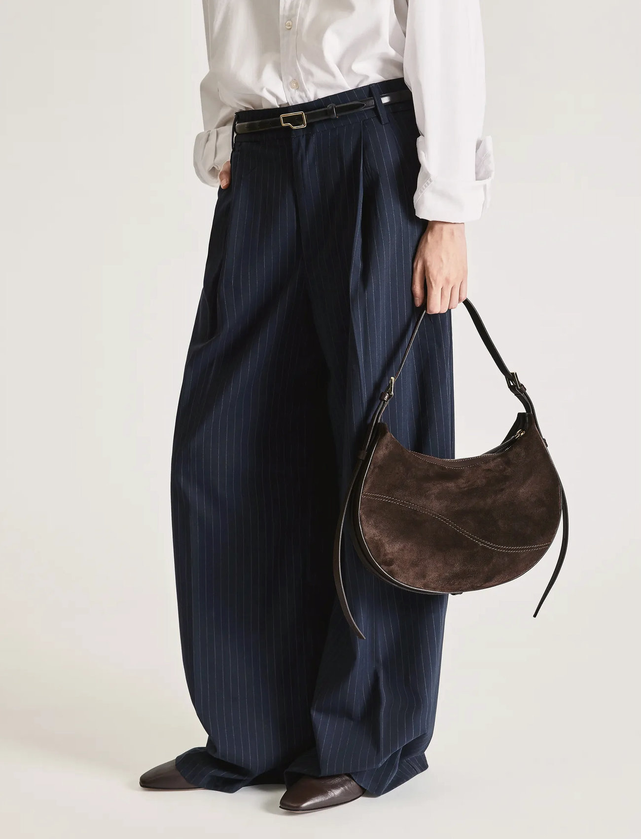 ATP Atelier Liveri Walnut Suede/Vacchetta, One Size, Brown, Tasker > Tasker Med Tophåndtag, Dame