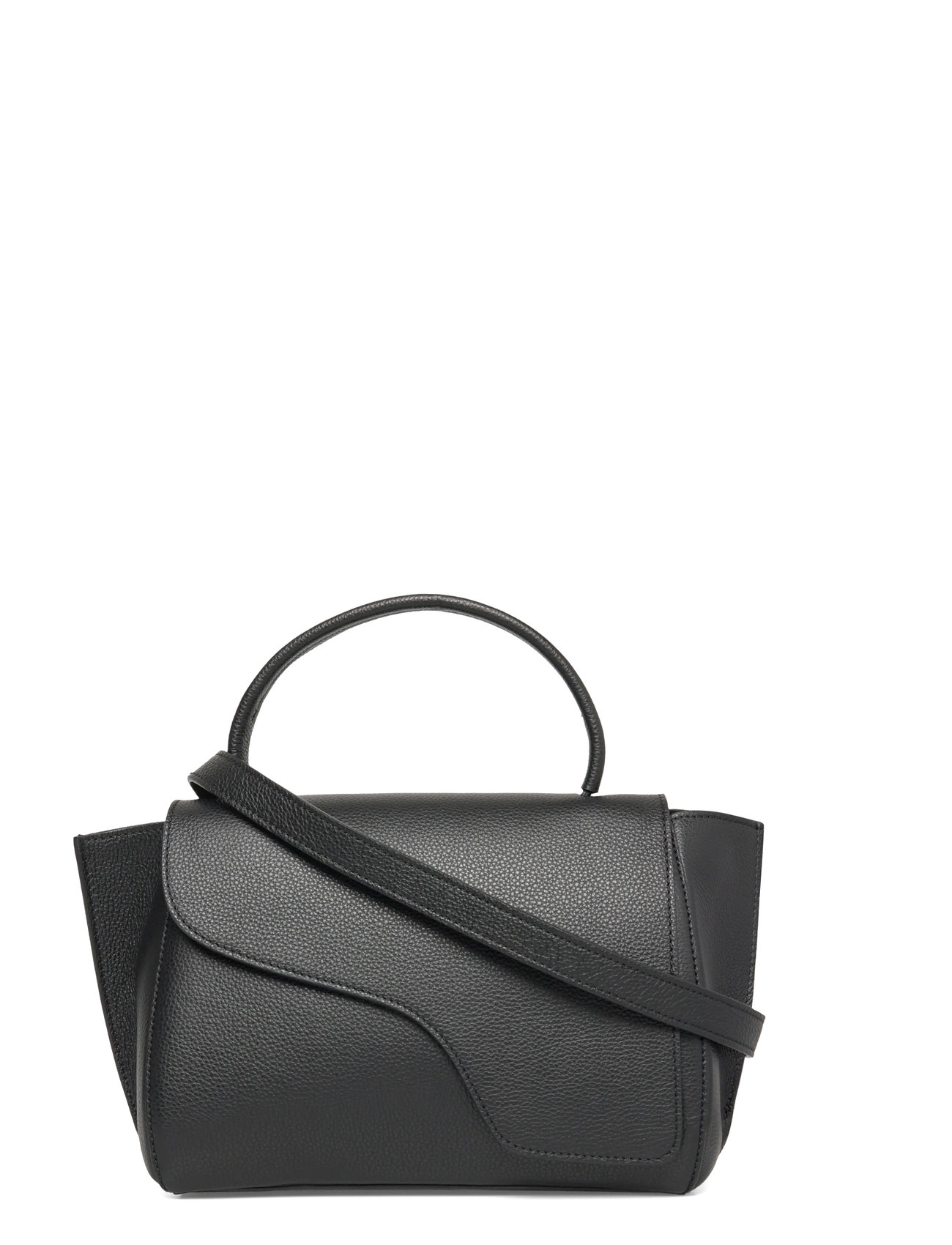 ATP Atelier Arezzo Black Grained Calf, One Size, Black, Tasker > Tasker Med Tophåndtag, Dame