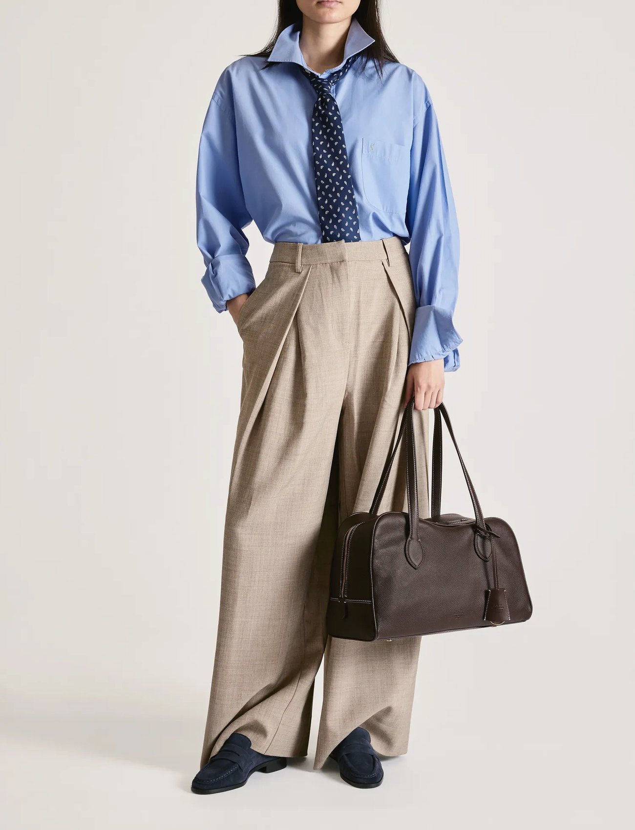 ATP Atelier Noale Walnut/Contrast Stitch Grained Calf, One Size, Brown, Tasker > Weekend- Og Gymnastiktasker, Dame
