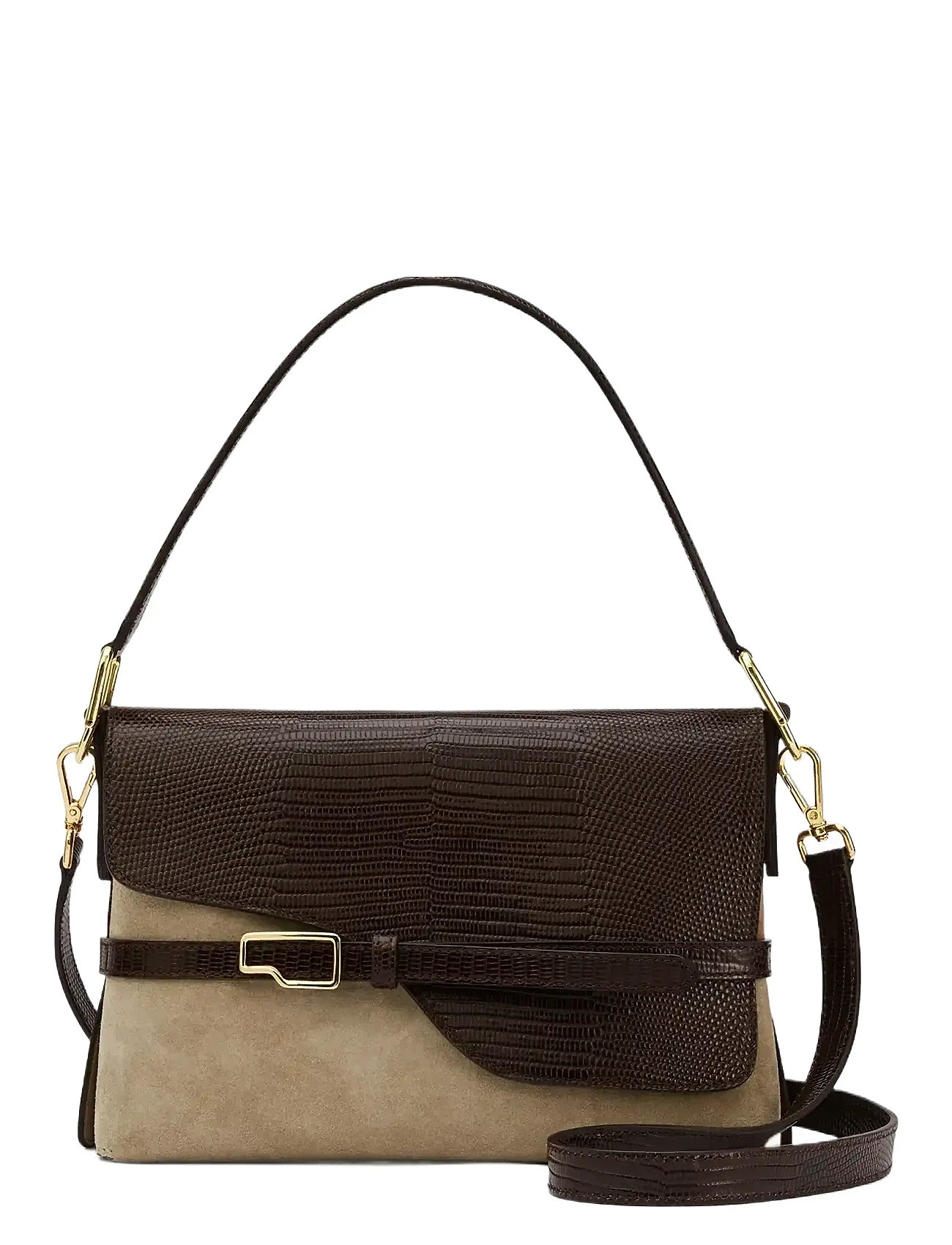ATP ATELIER Lierna Avena/Walnut Wildleder/Printed Lizard Braun - One Size - Damen