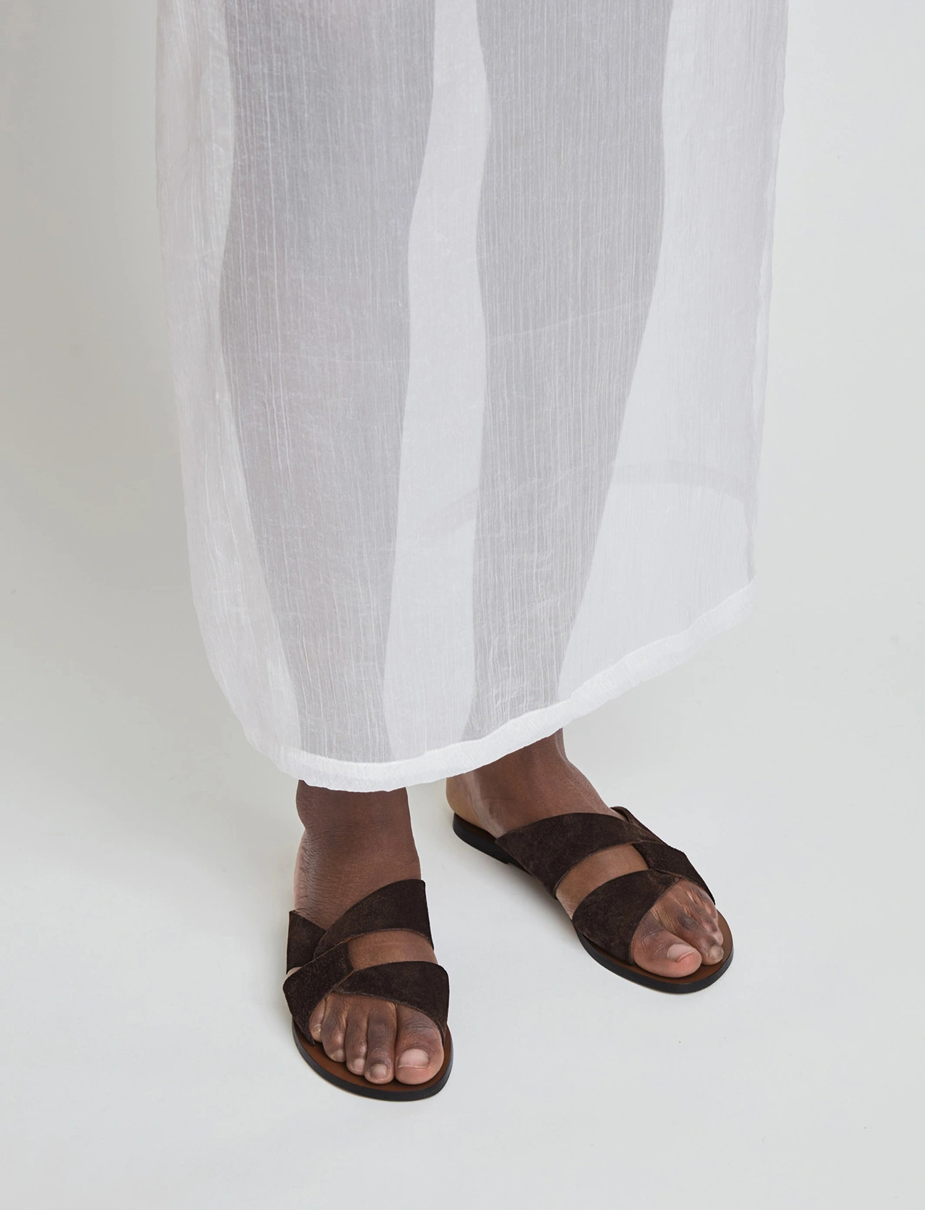 ATP Atelier Allai Walnut Suede, 38, Brown, Sandaler > Flade Sandals, Dame