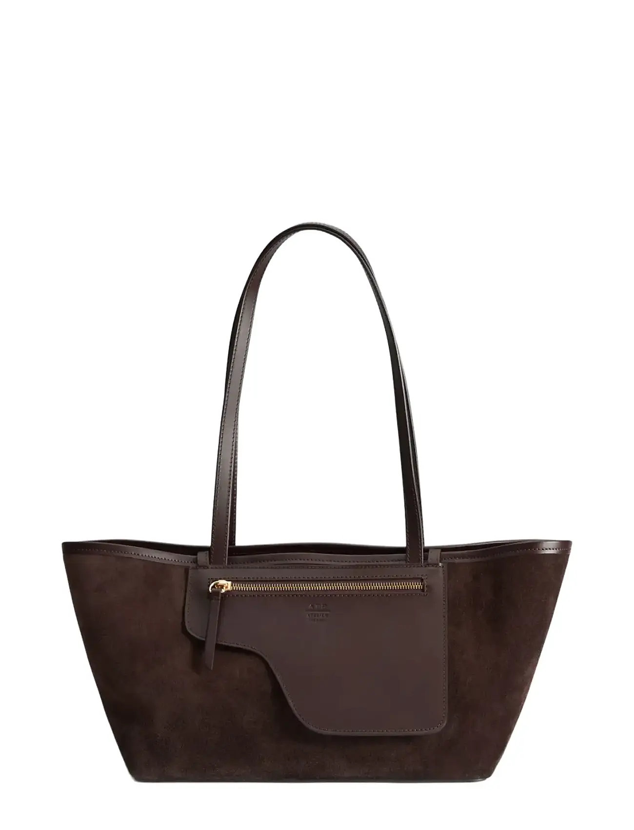 ATP Atelier Gaiba Walnut Suede/Vacchetta, One Size, Brown, Designere > Små Skuldertasker-Crossbody-Tasker, Dame